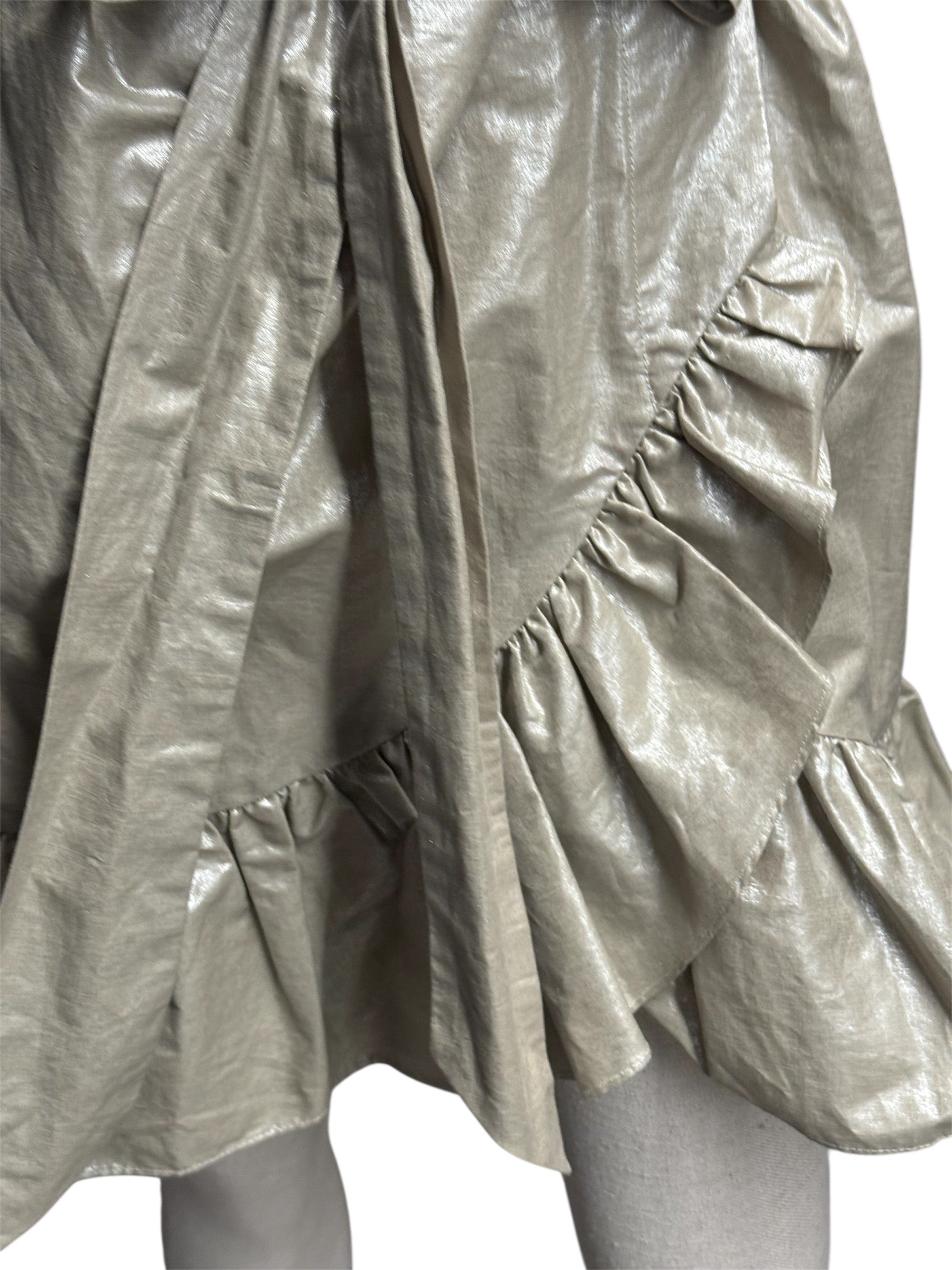 Isabel Marant Metallic Ruffled Wrap Skirt