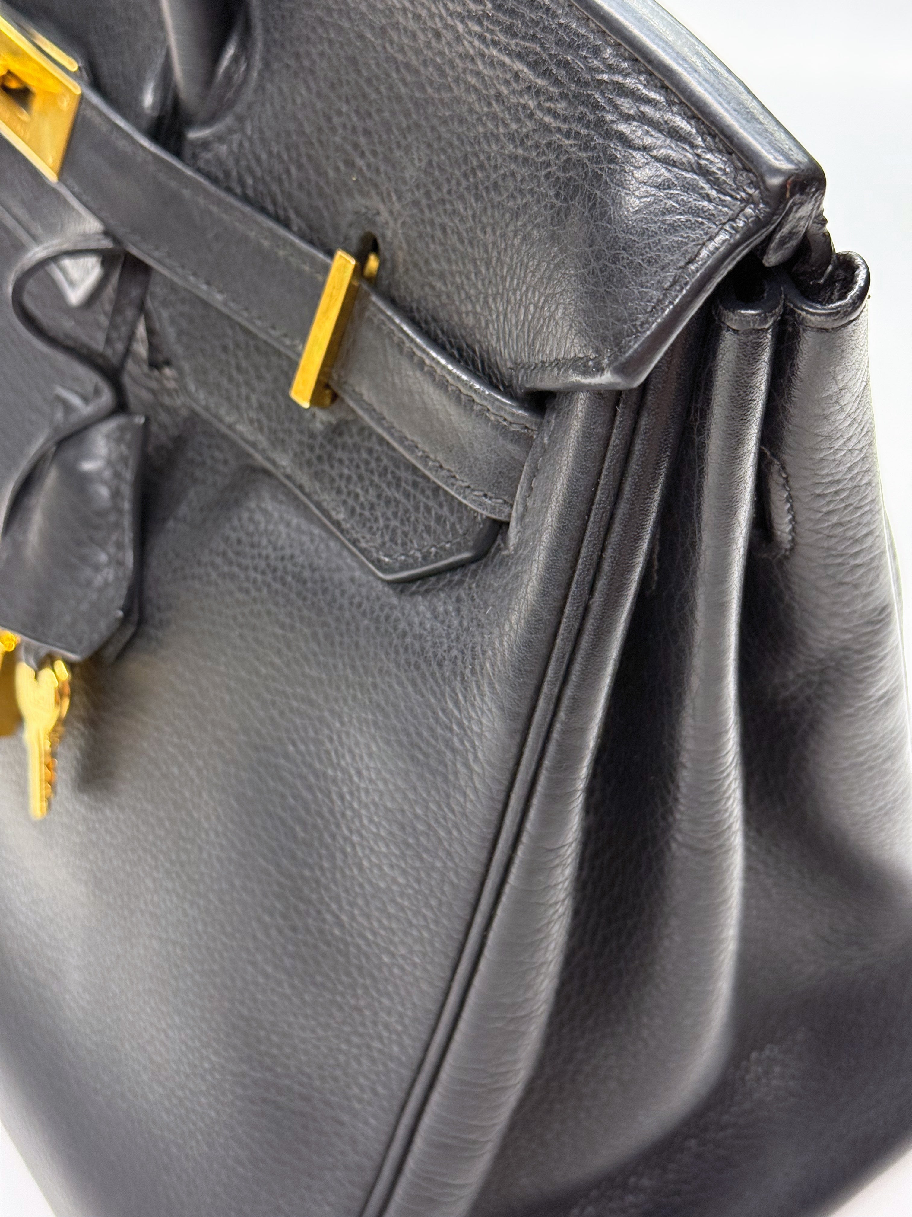Hermès Birkin 35 Black Togo Leather Bag with Gold Hardware