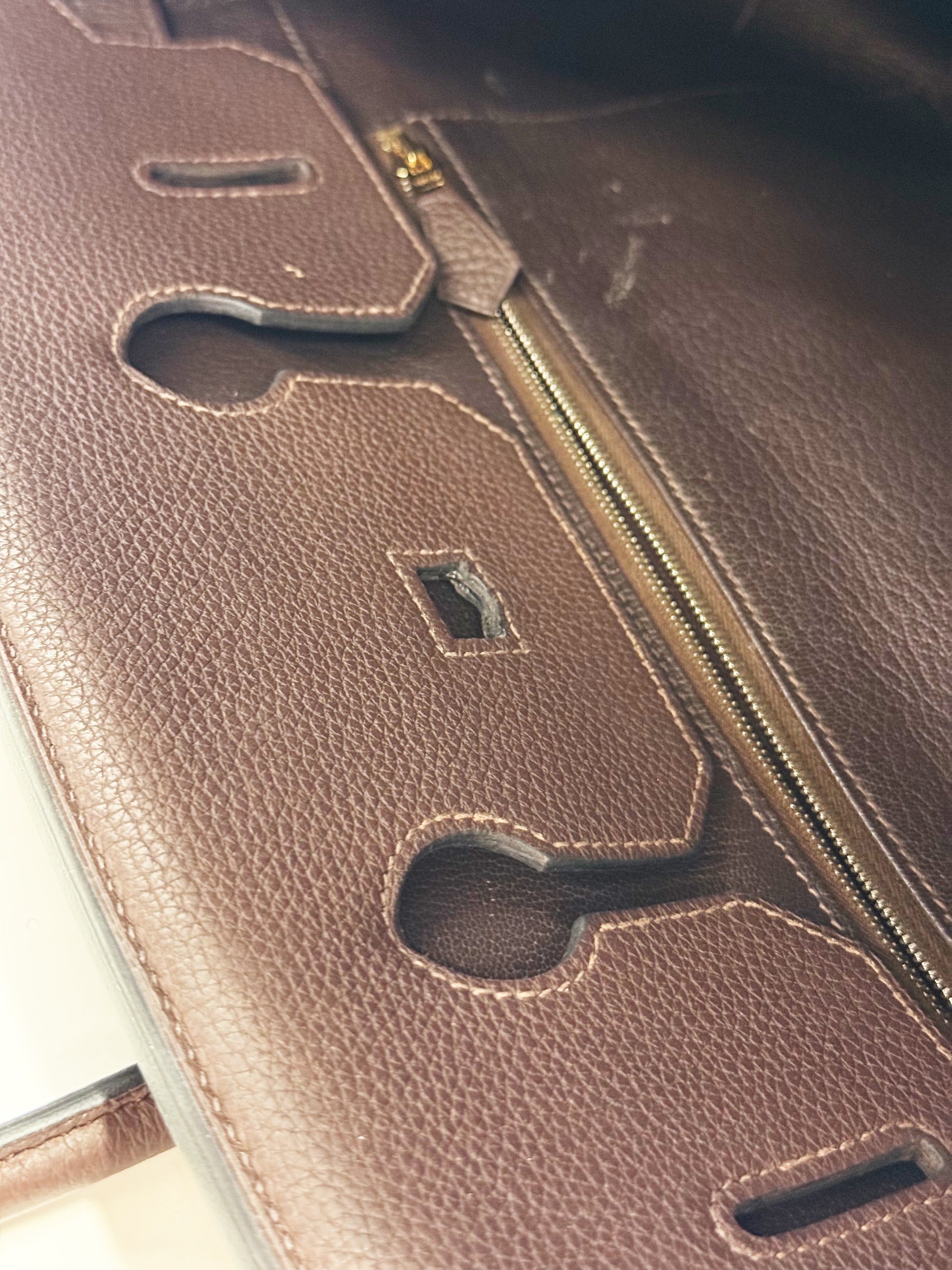 Hermès Birkin 35 Chocolate Brown Togo Leather