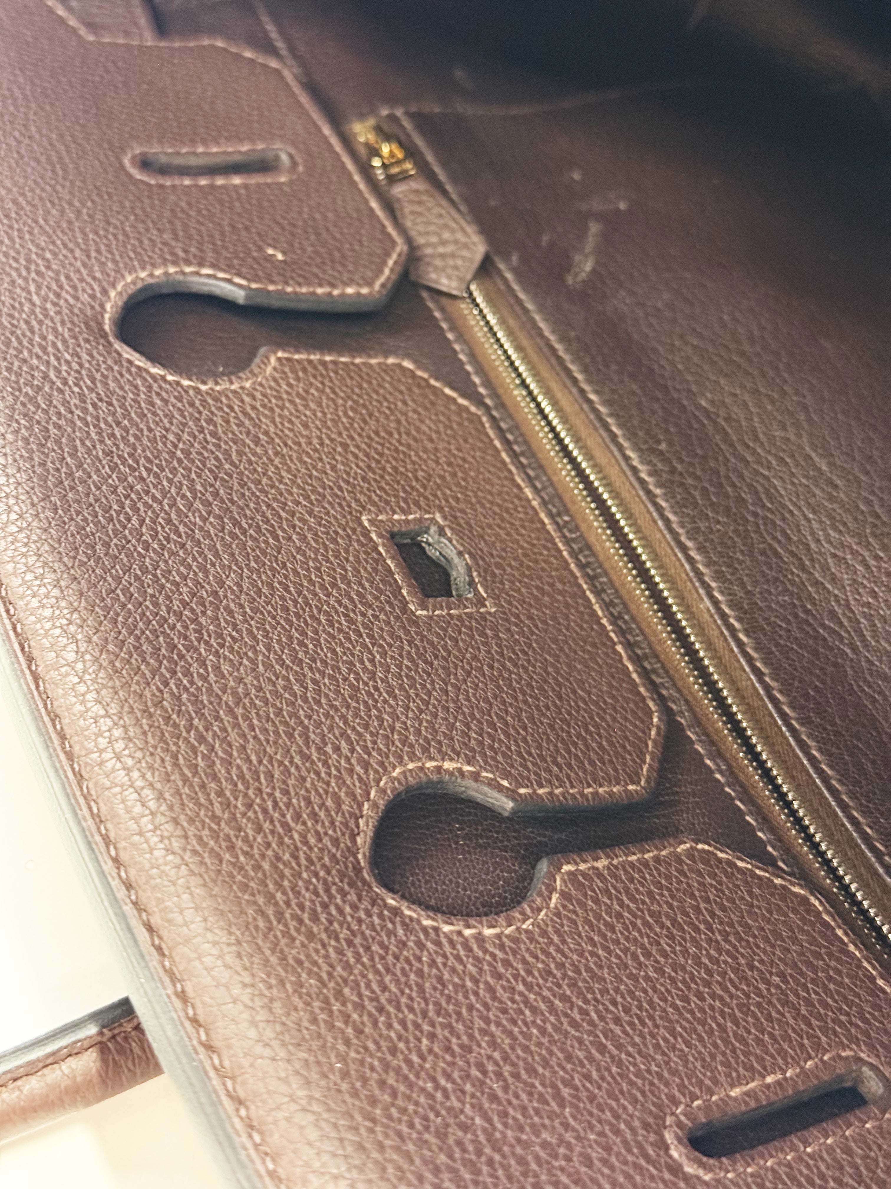 Hermès Birkin 35 Chocolate Brown Togo Leather – 2008 [Stamp L]