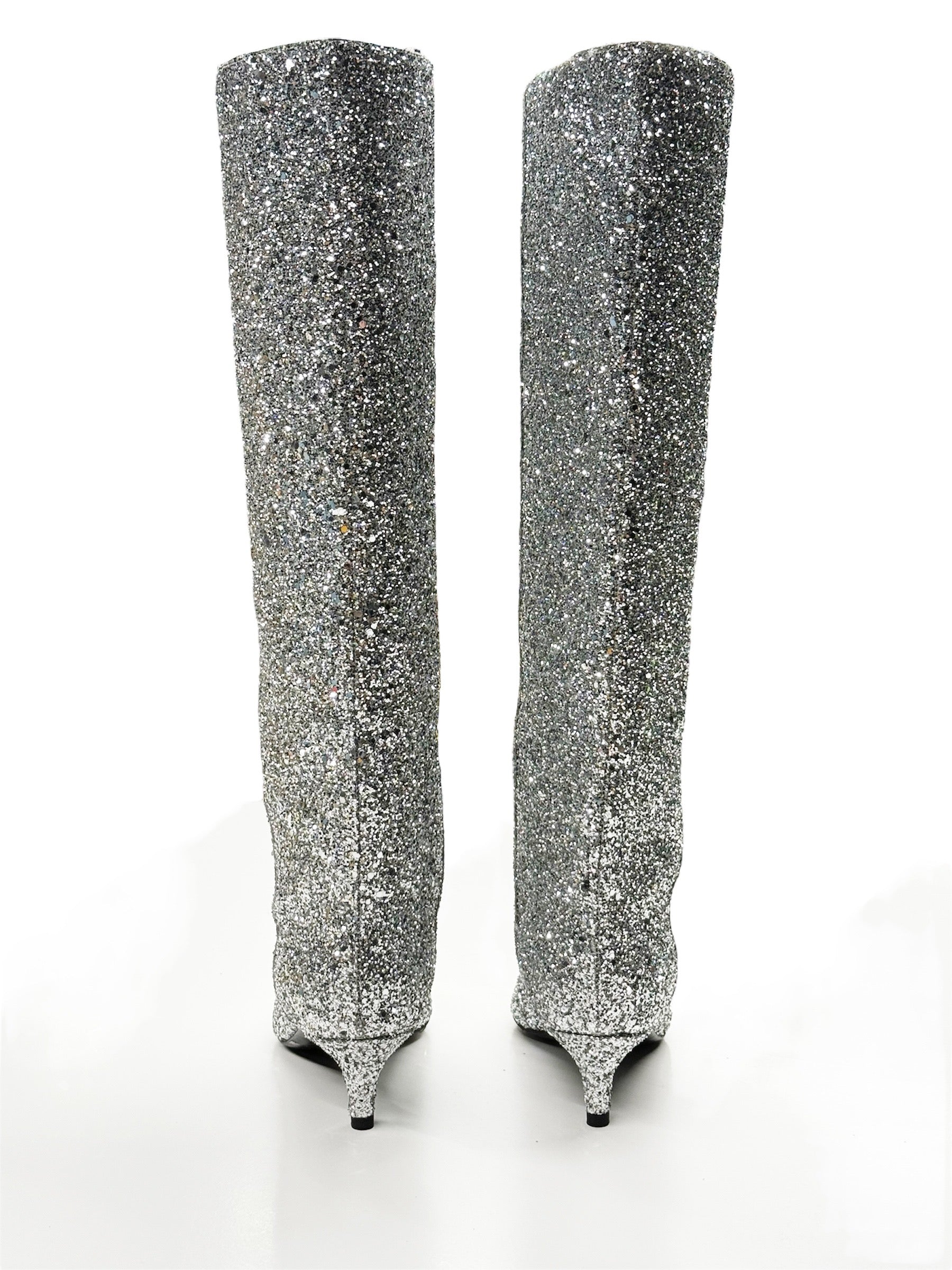 Teurn Silver Glitter Boots