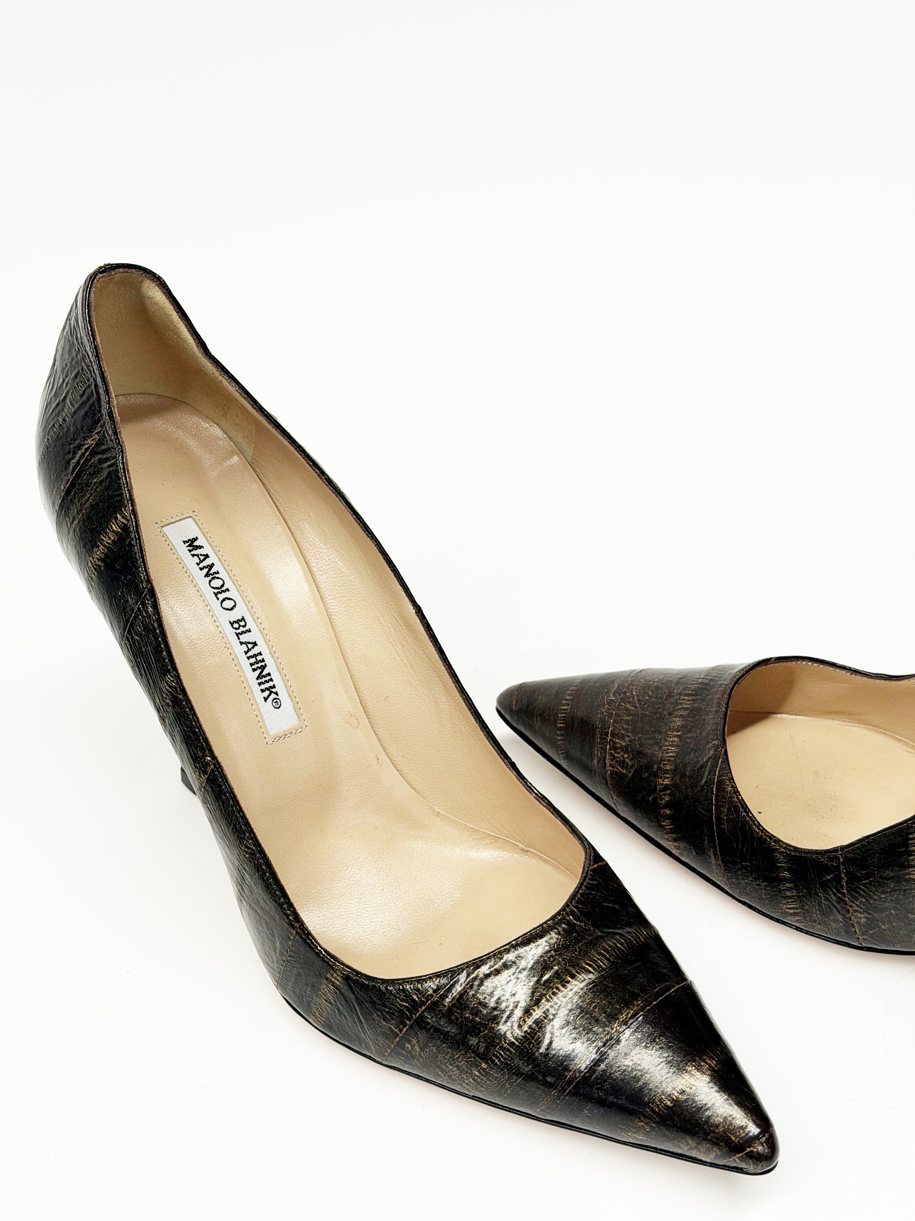 MANOLO BLAHNIK Vintage Pointed-Toe Pumps – Size EU 40