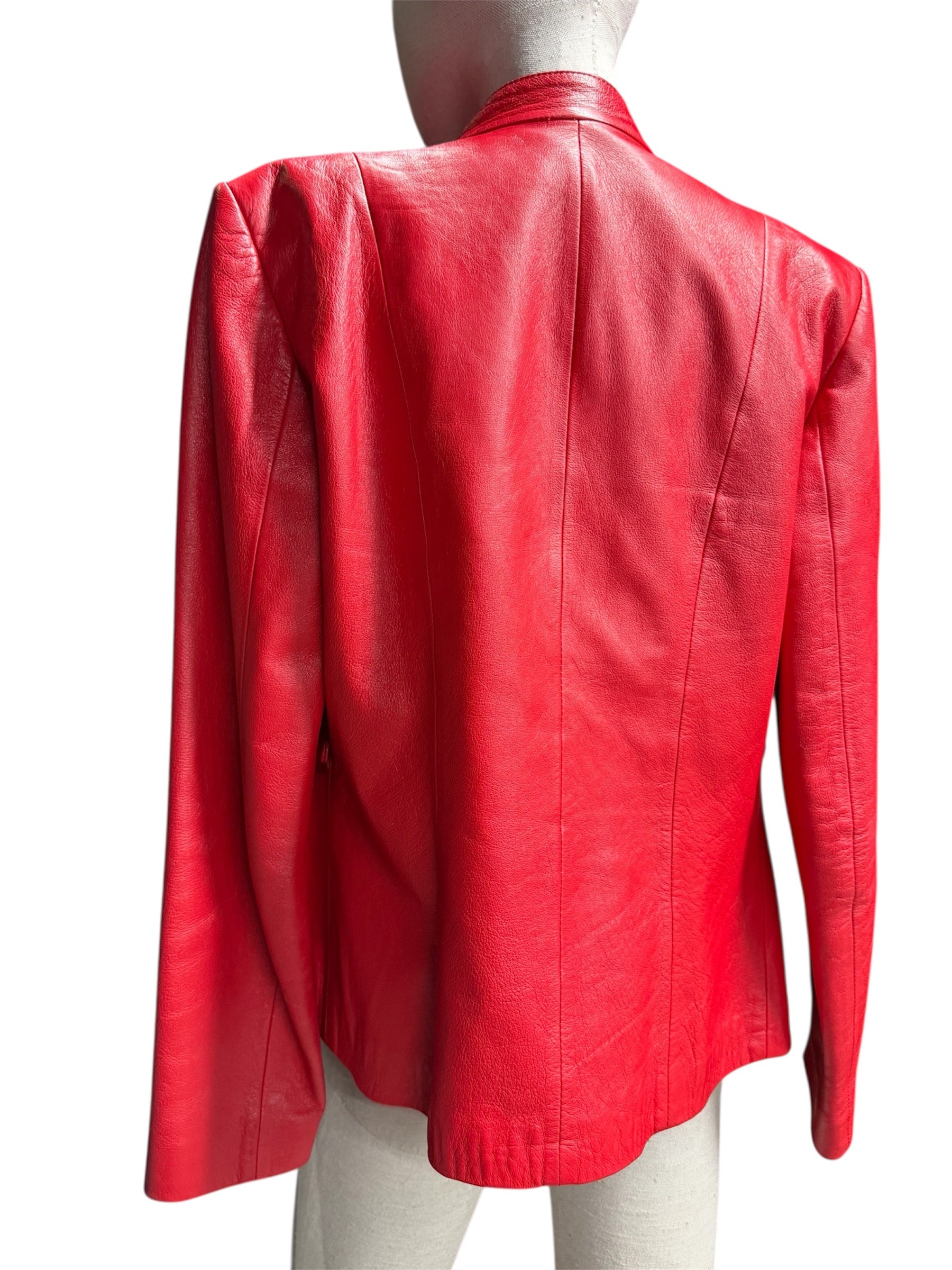 Ida Curcio Red Leather Jacket