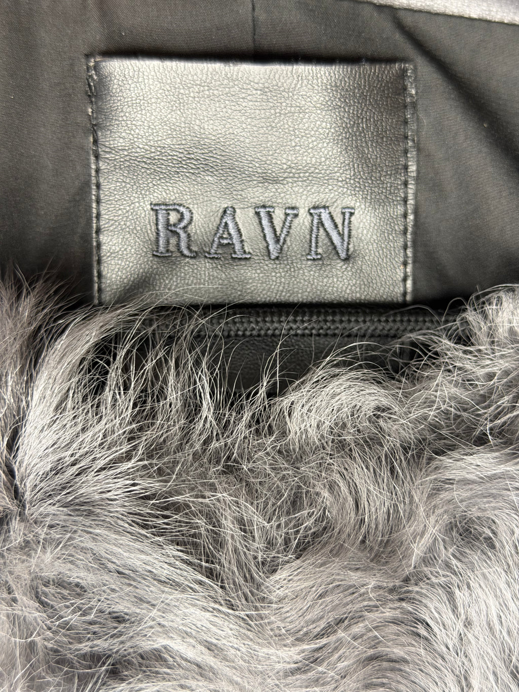 RAVN Grey Curly Fur Jacket