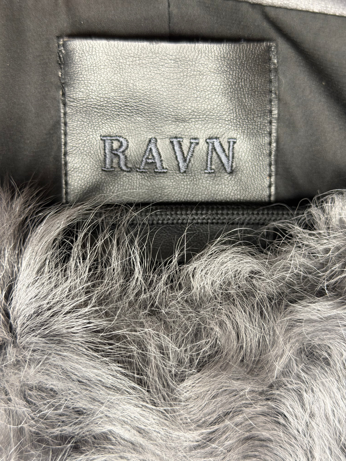 RAVN Grey Curly Fur Jacket