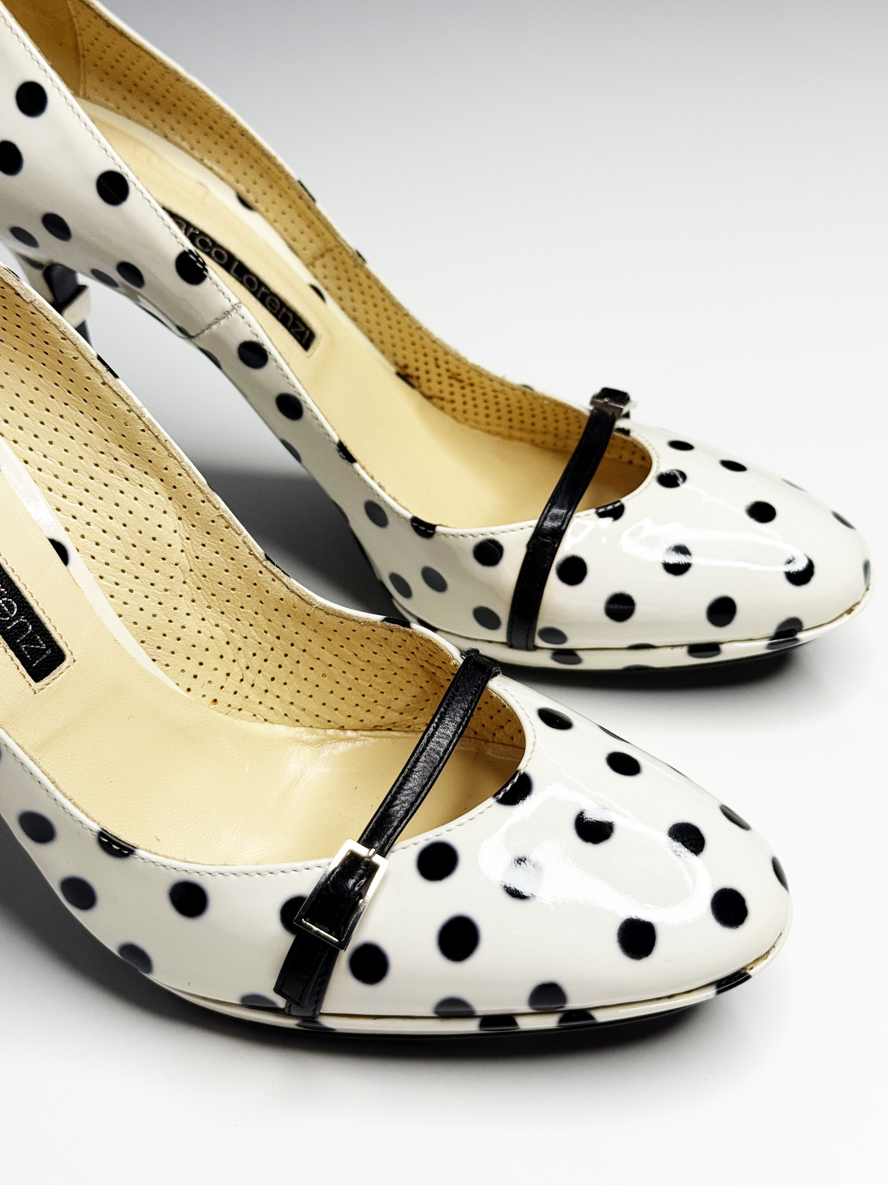 Gianmarco Lorenzi Polka Dot Stiletto Pumps