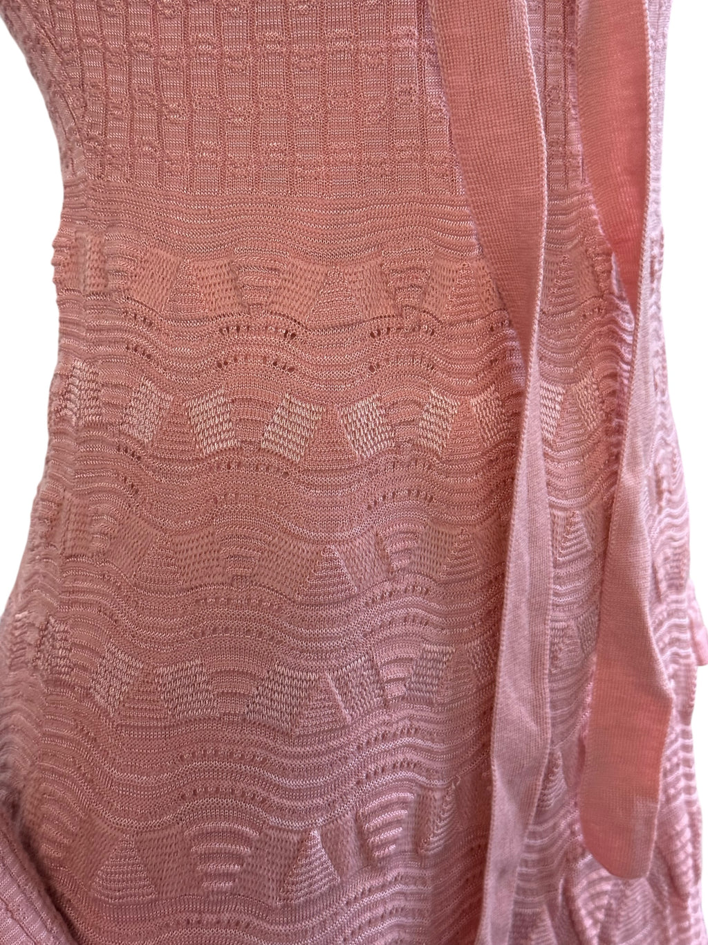 Missoni Pink Textured Knit Maxi Dress