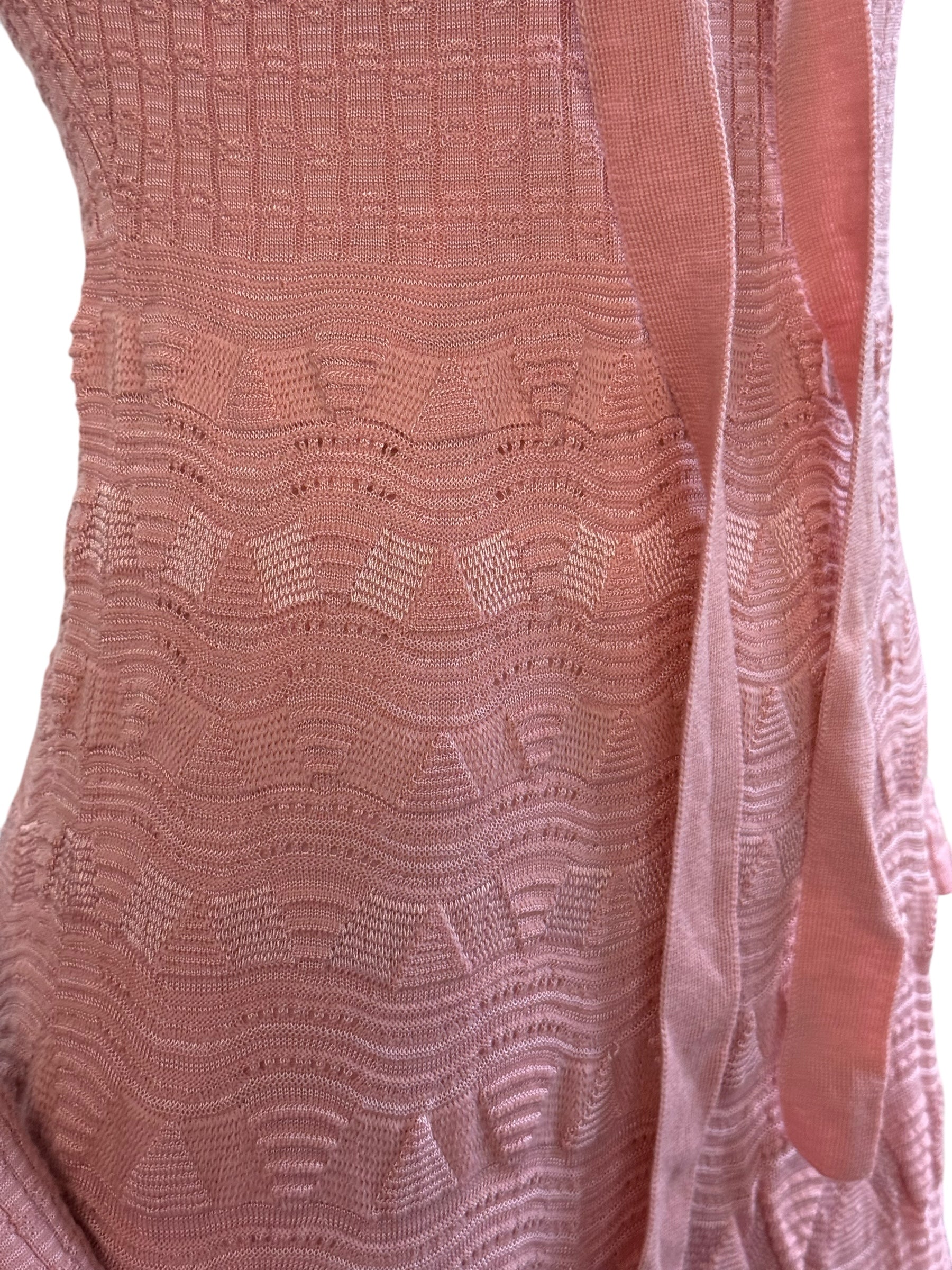 Missoni Pink Textured Knit Maxi Dress