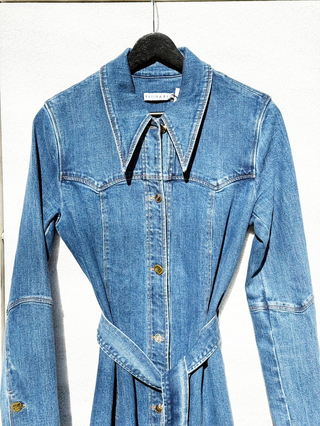 Rejina Pyo Denim Belted Dress