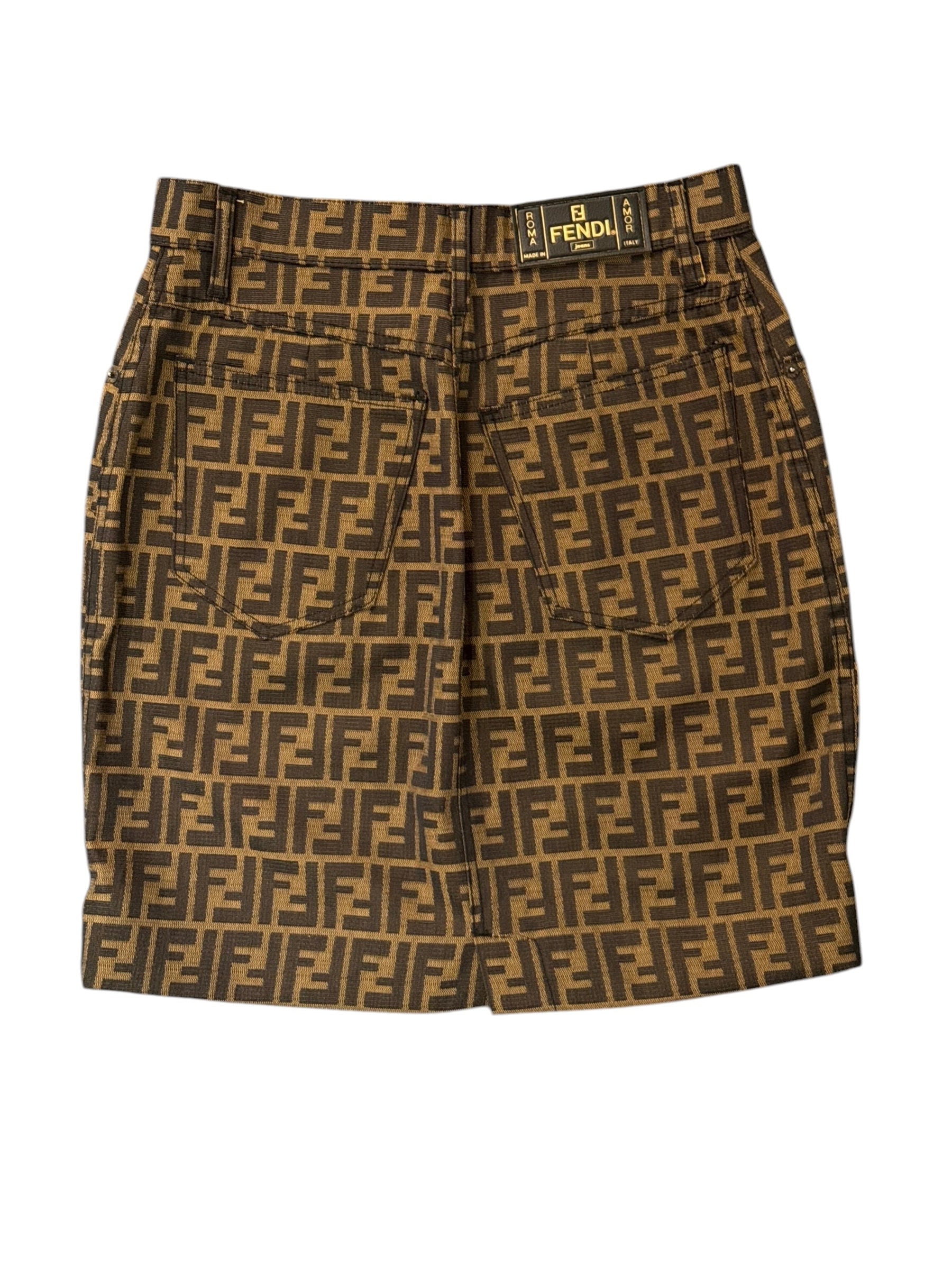 Fendi Zucca Monogram Mini Skirt