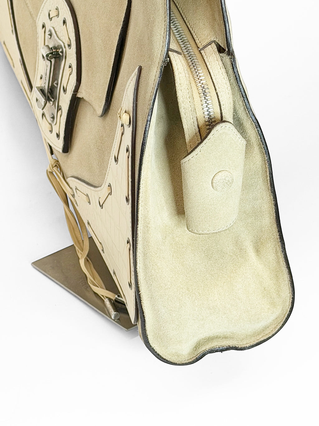 Versace Fall 2003 Runway Leather & Suede Bag