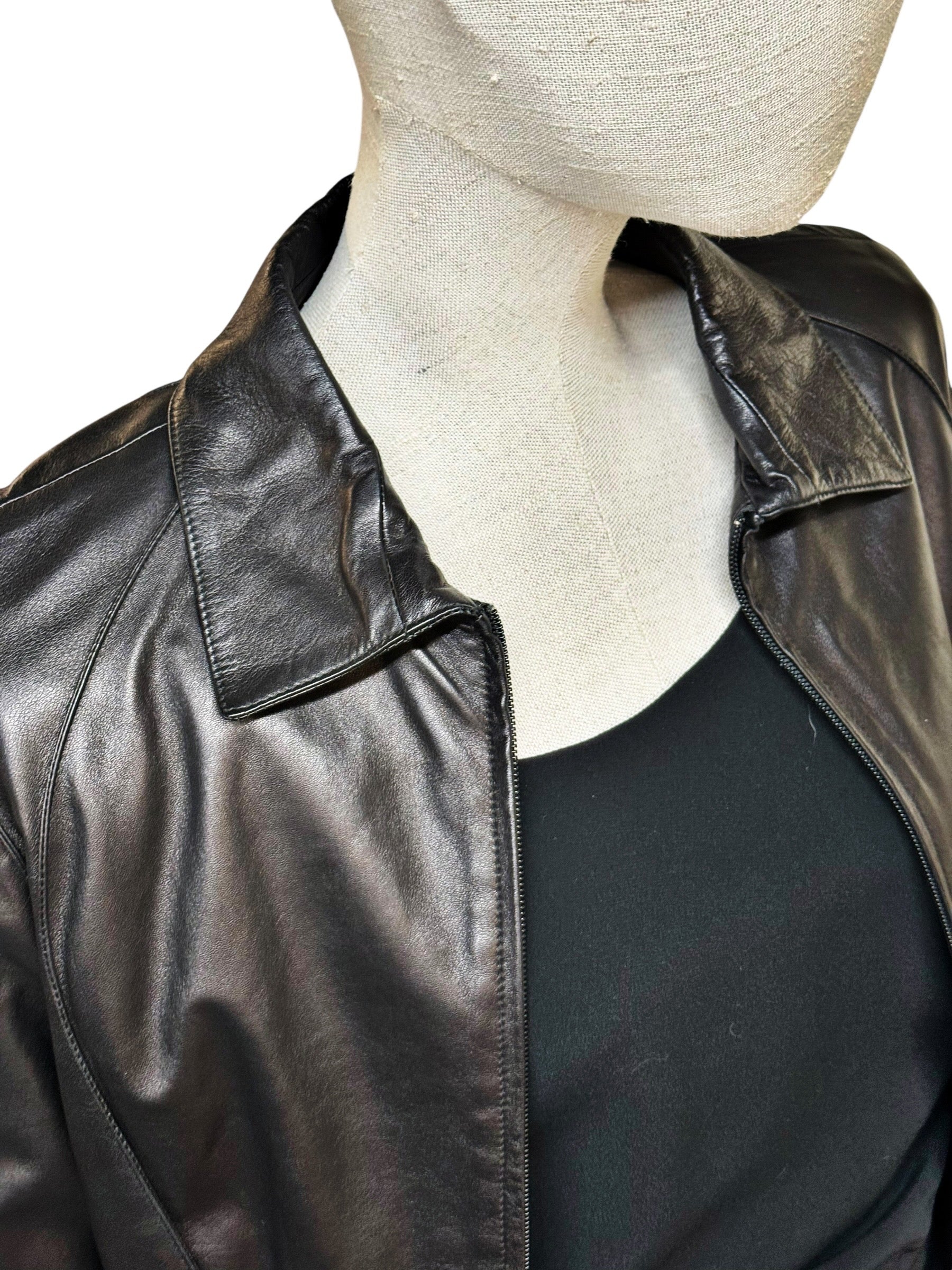 Claude Montana Vintage Leather Jacket - EU 38