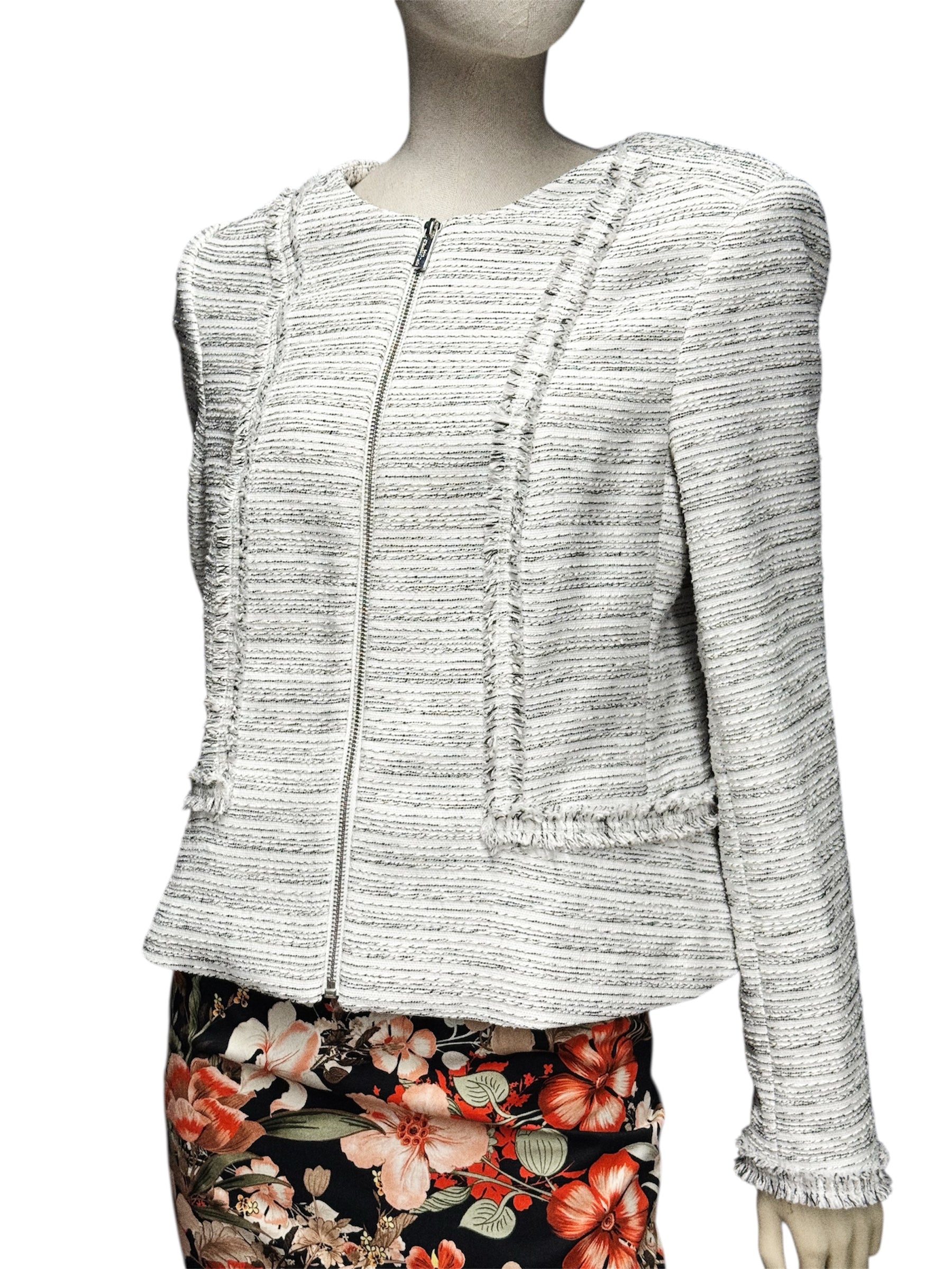Karl Lagerfeld Textured Zip Jacket
