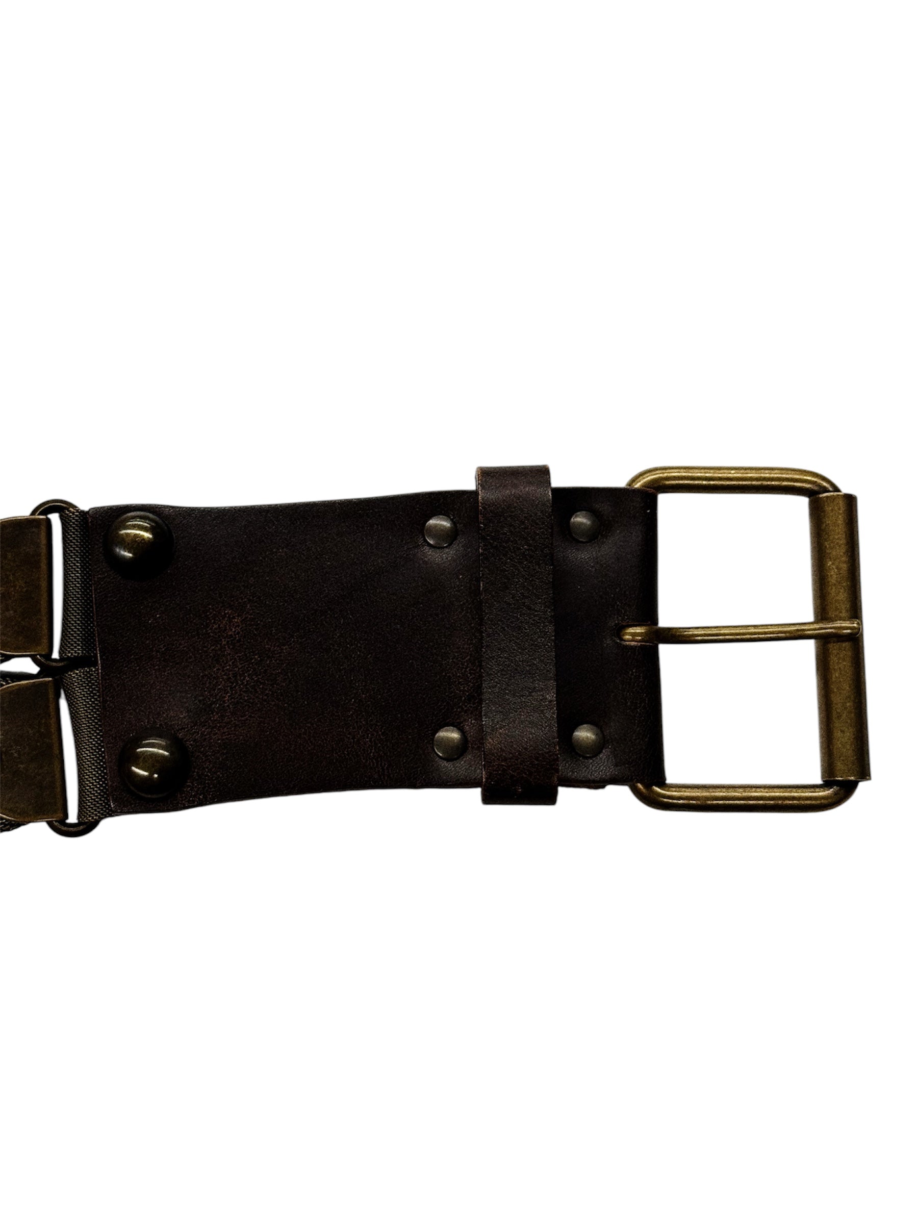 Nanni Wide Studded Leather Belt