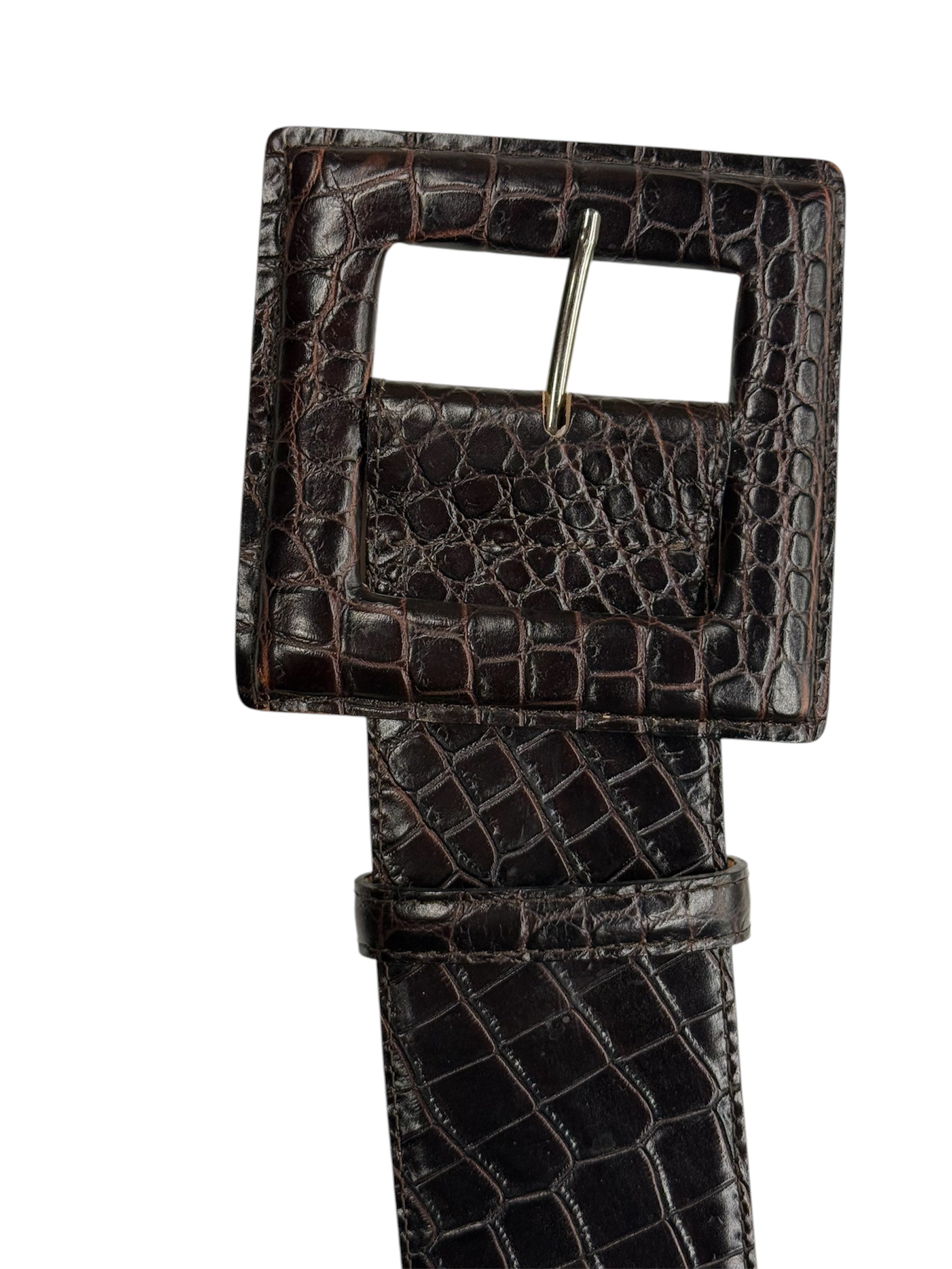 Merete Fonnesberg Embossed Leather Belt