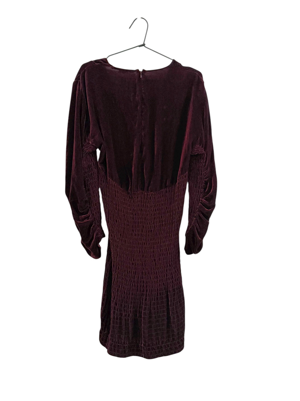Stella McCartney Burgundy Velvet Draped Dress - EU 34