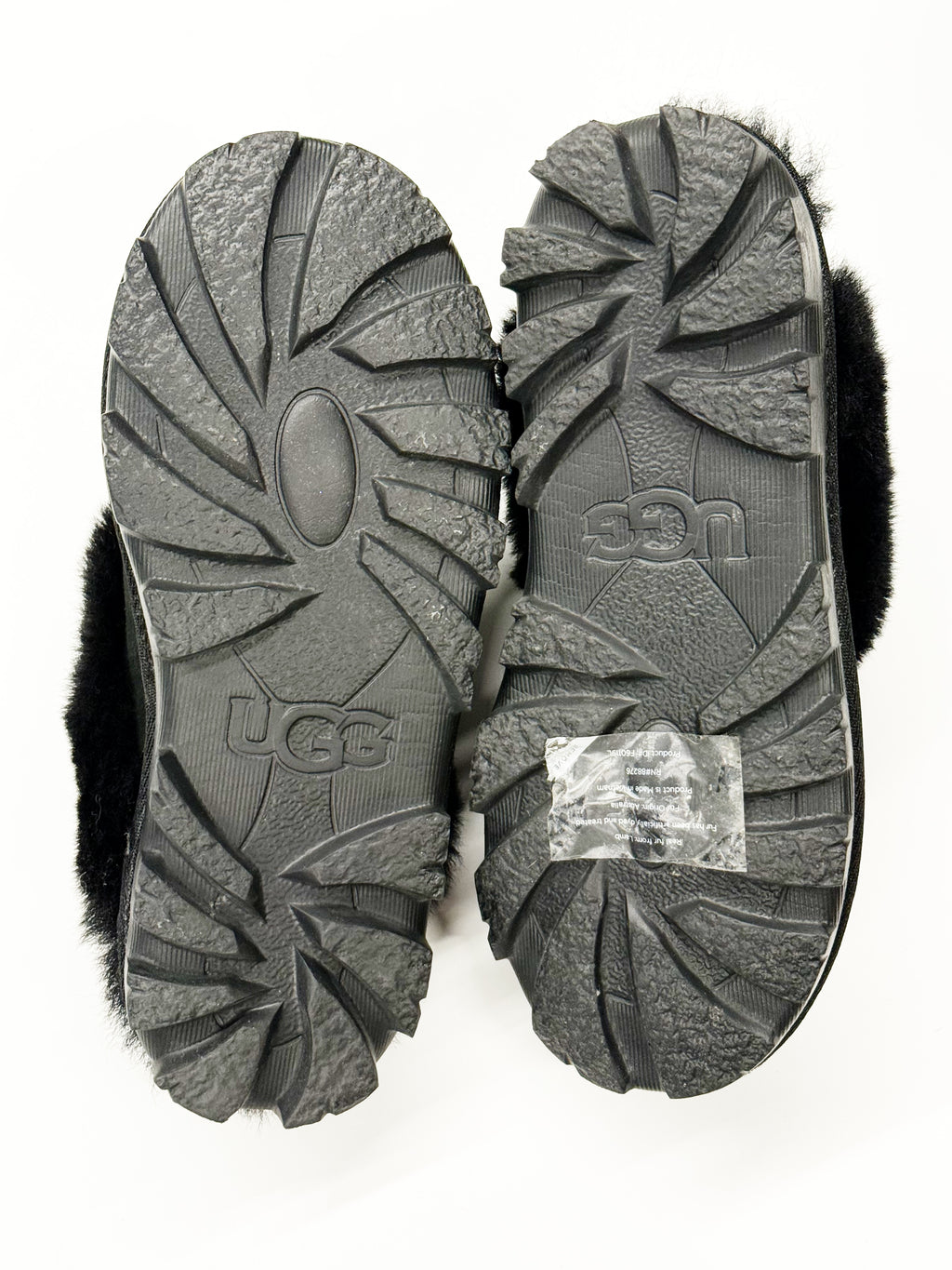 UGG Black Shearling Slippers - 36