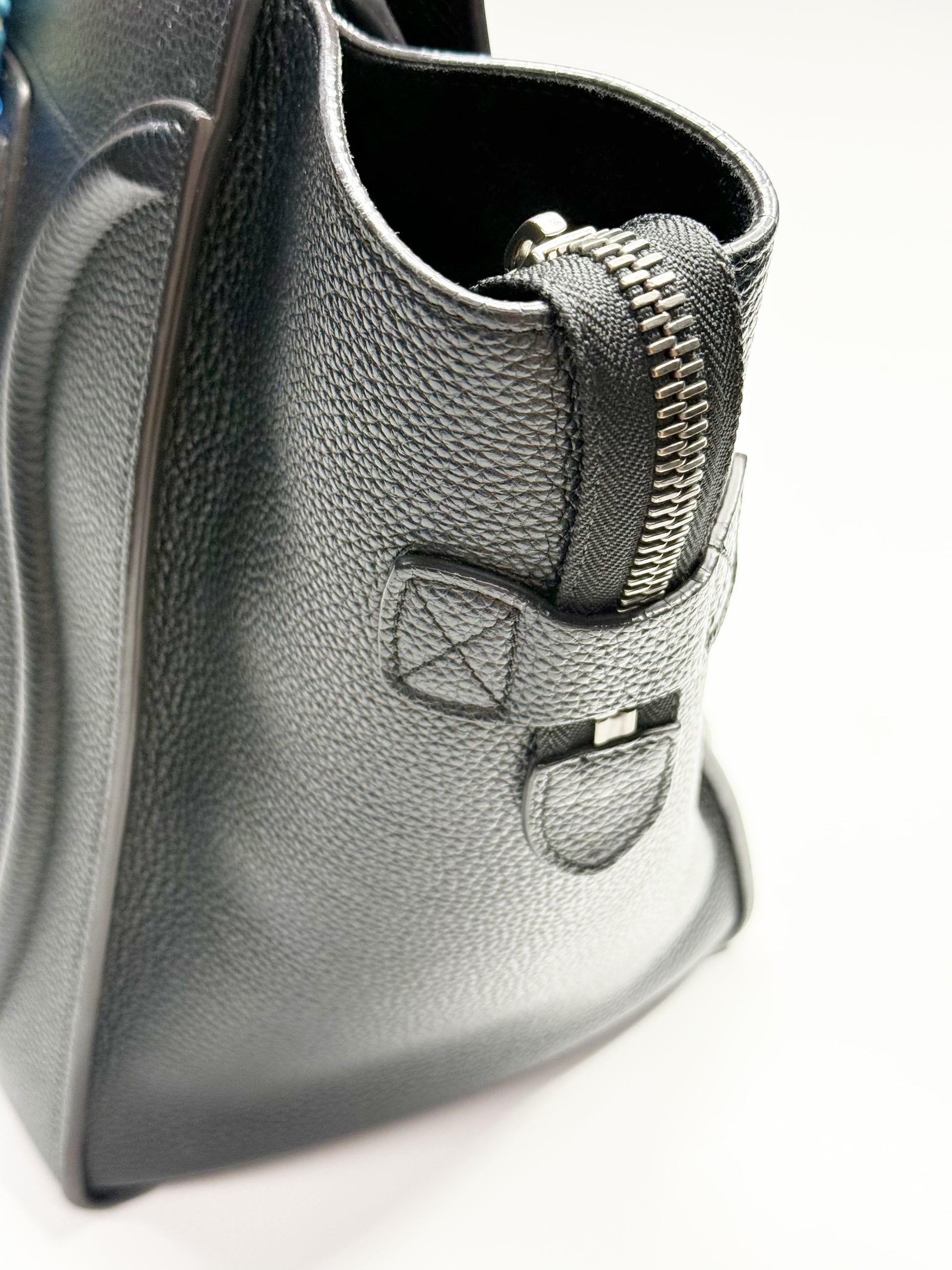 CÉLINE Mini Luggage Tote in Black Grained Calfskin (With Tags)