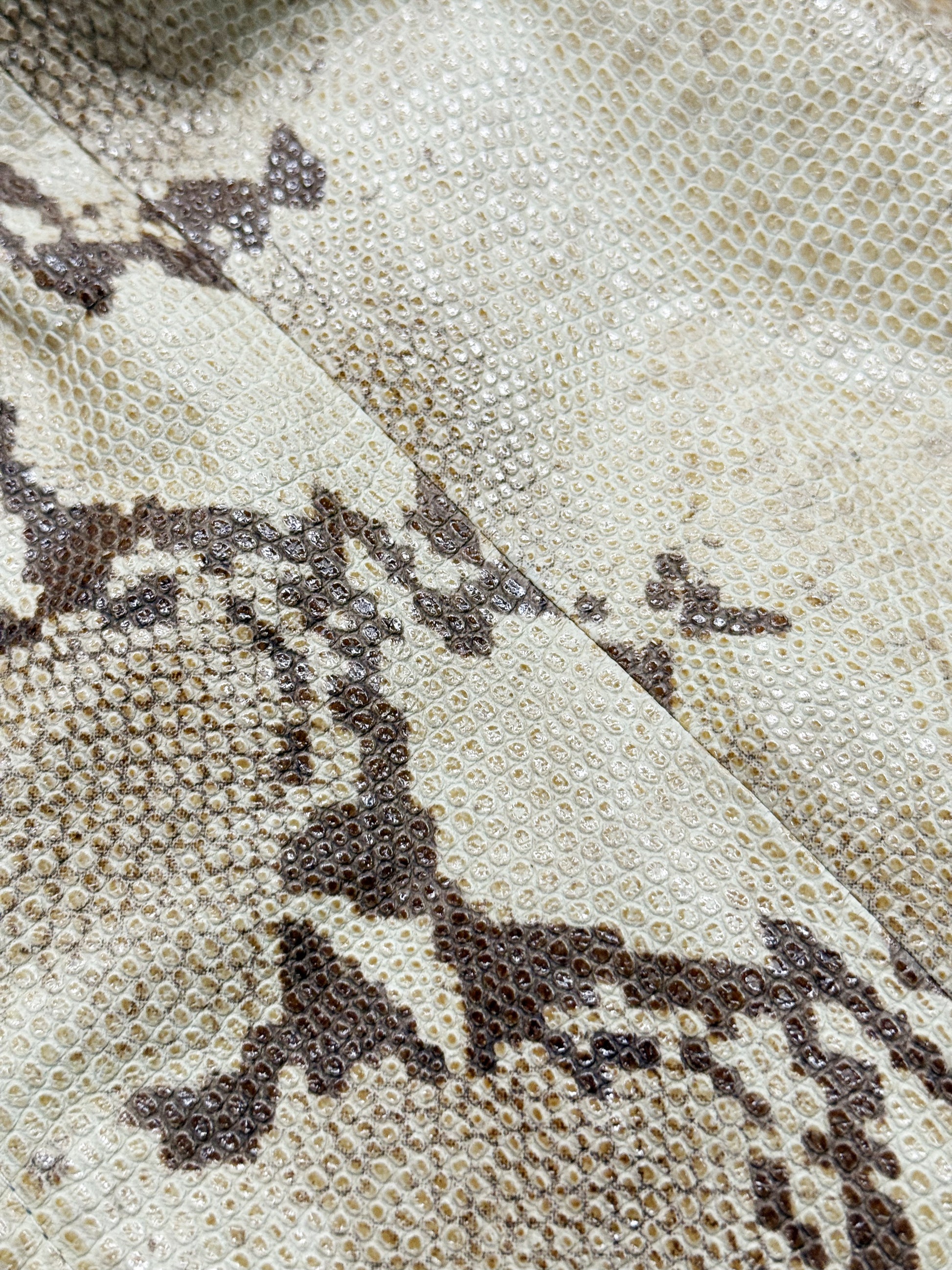 Vintage Patrizia Pepe Snake-Effect Leather Jacket