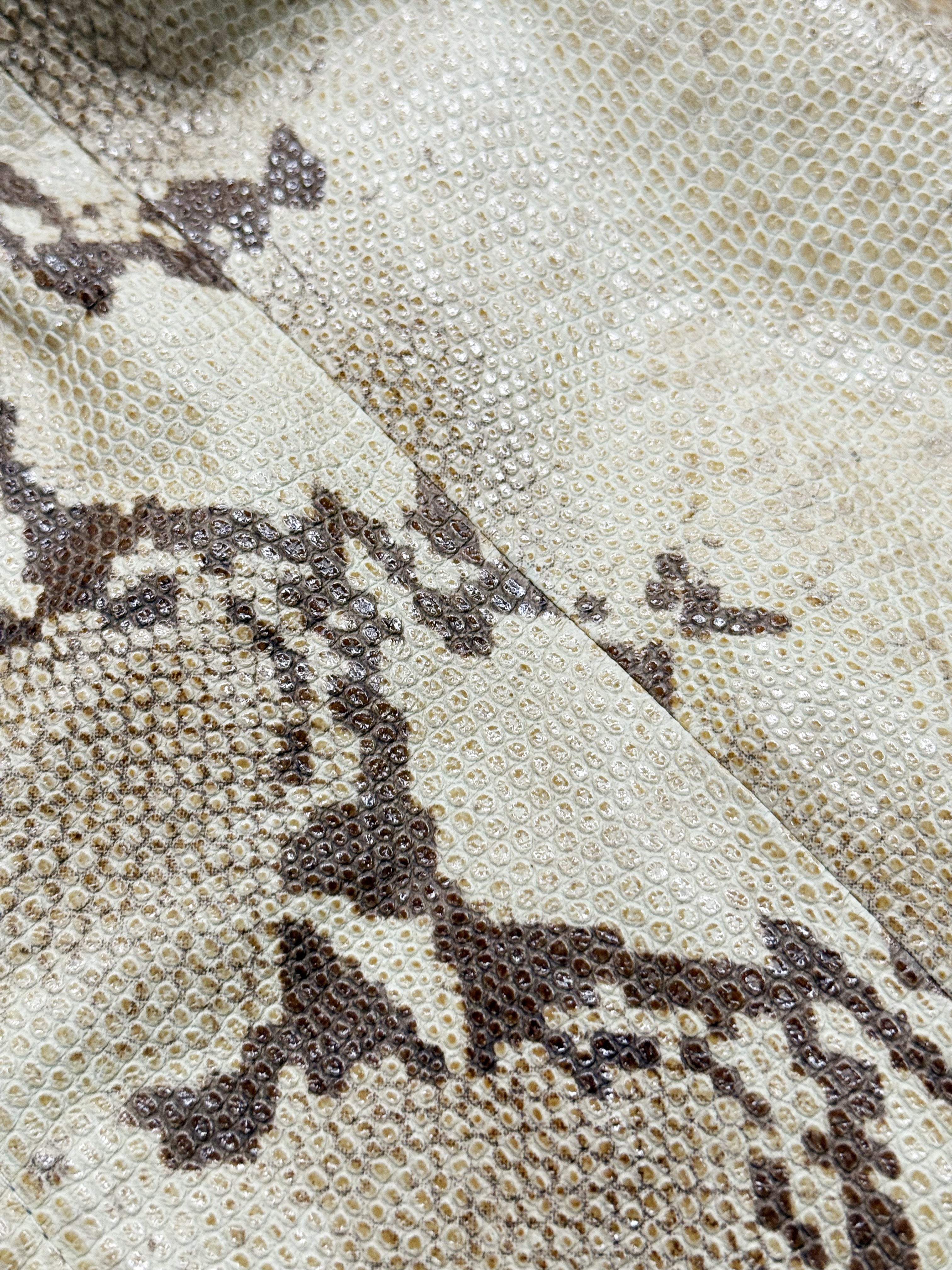 Vintage Patrizia Pepe Snake-Effect Leather Jacket