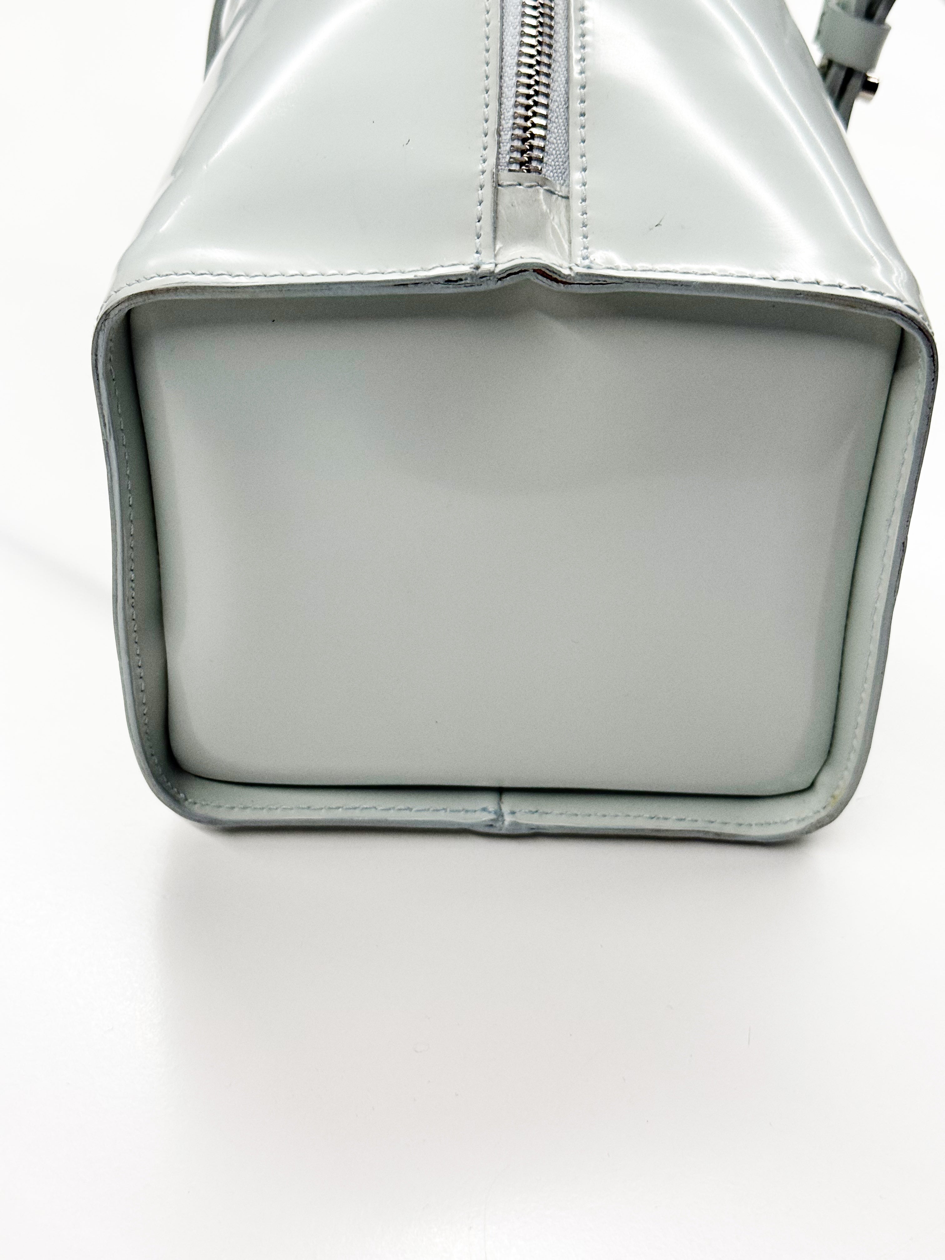 Furla Patent Leather Barrel Bag