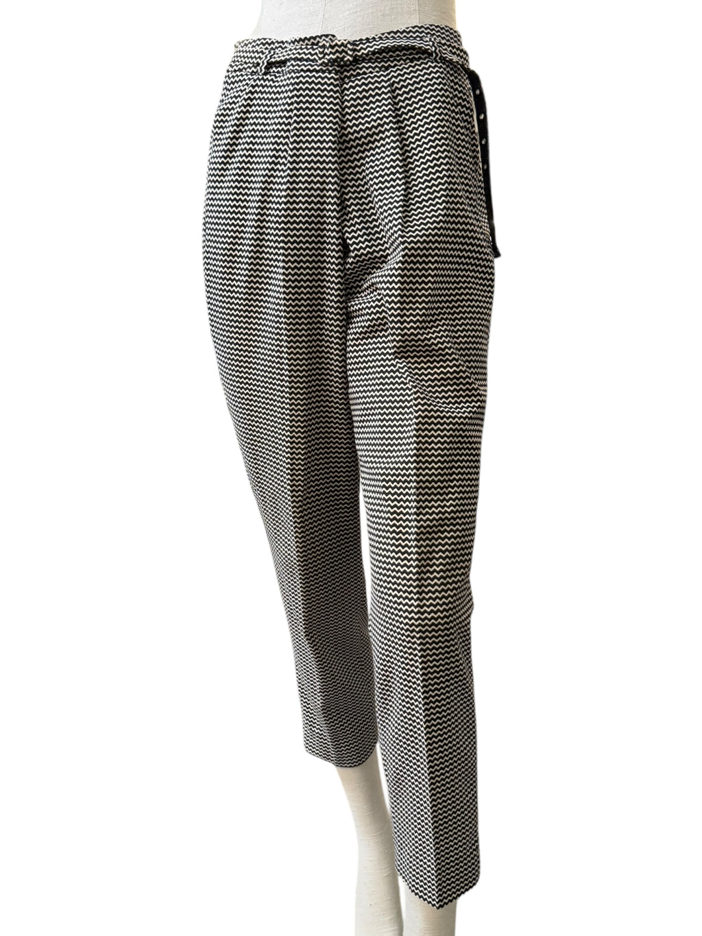 Max Mara Weekend Graphic Patterned Suit with Belt - EU 40