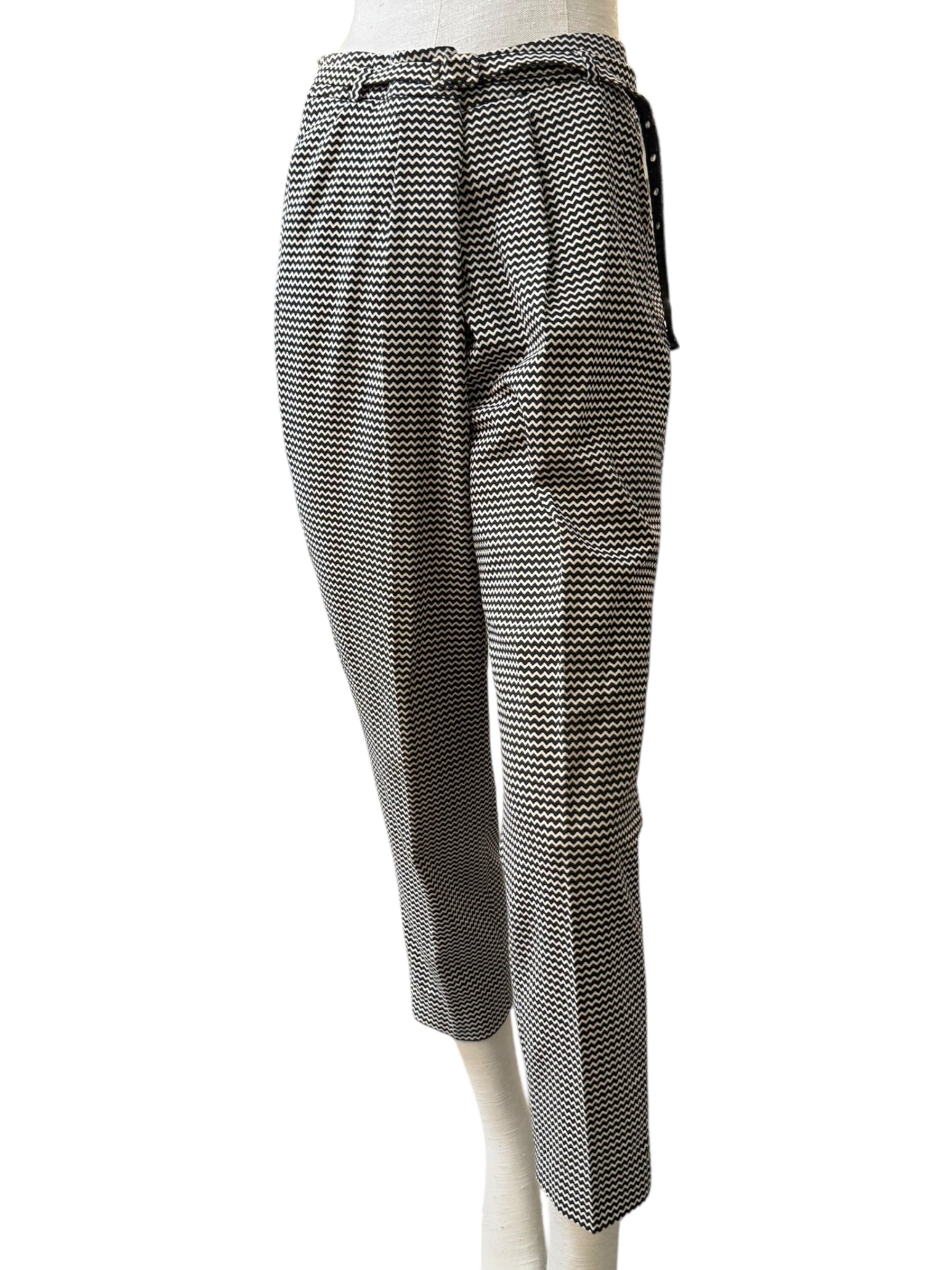 Max Mara Weekend Graphic Patterned Suit with Belt - EU 40