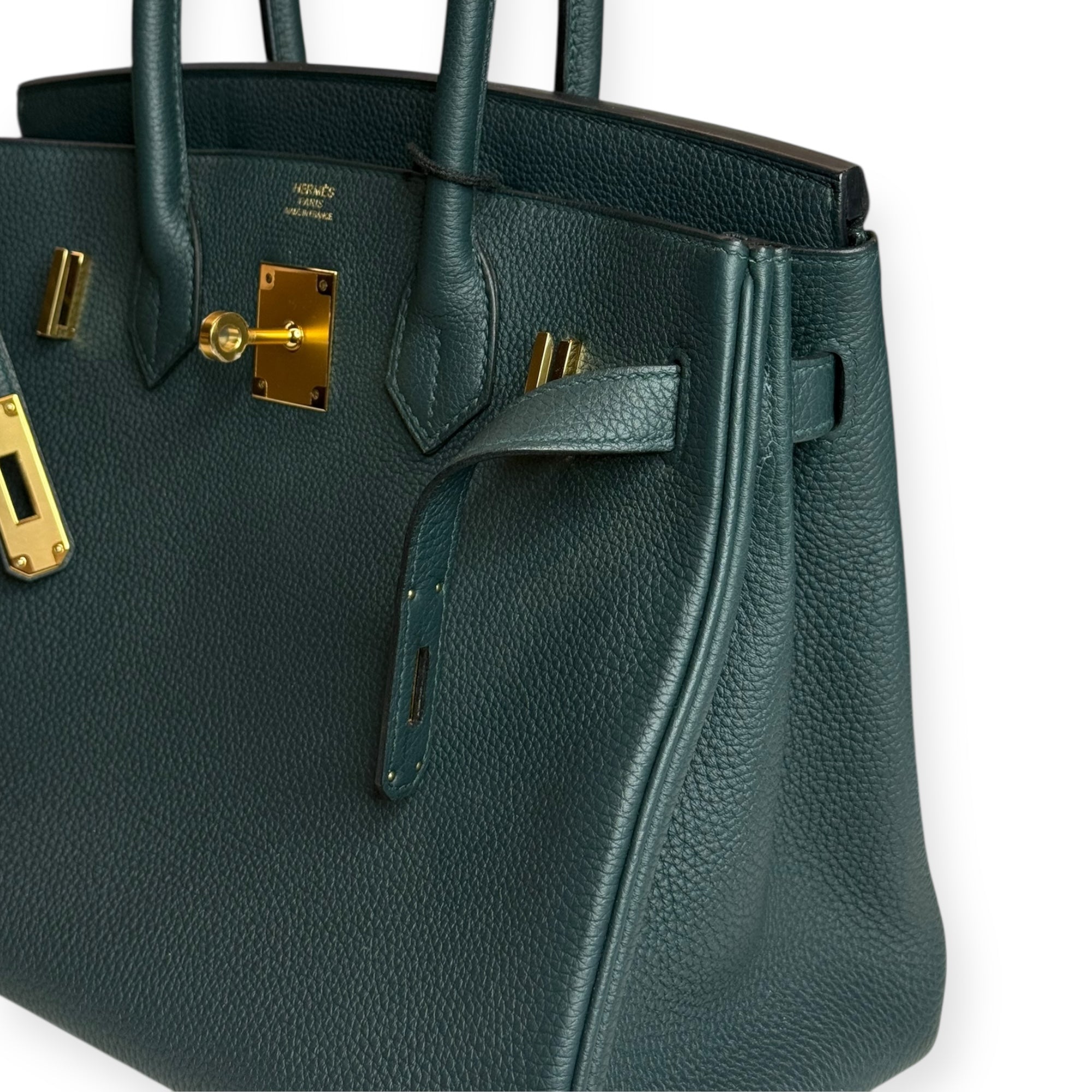 Hermès Birkin 30 — Vert Cypress Togo Leather, Gold Hardware (Stamp C)