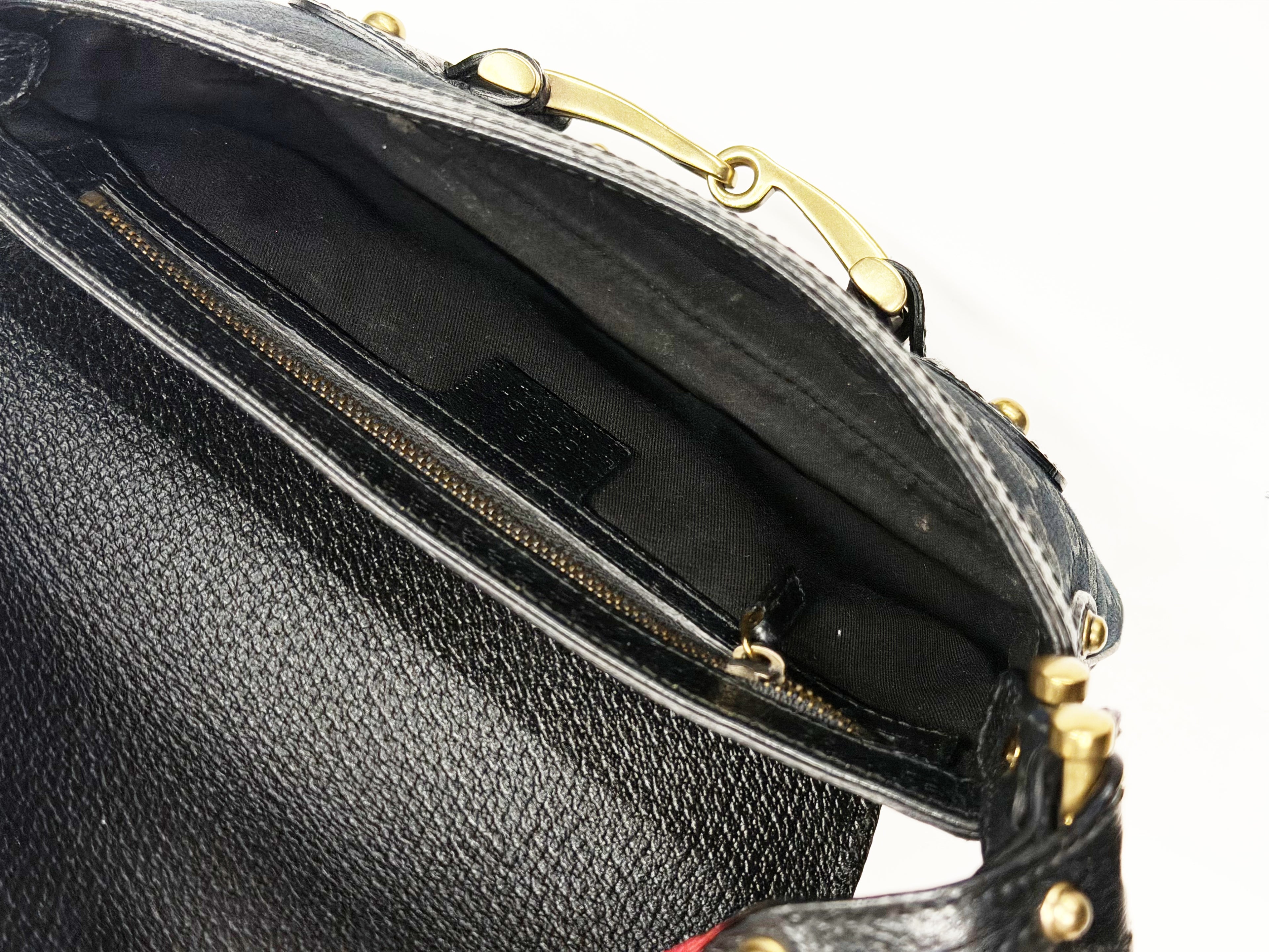 GUCCI Tom Ford Era Studded GG Monogram Horsebit Shoulder Bag – Early 2000s