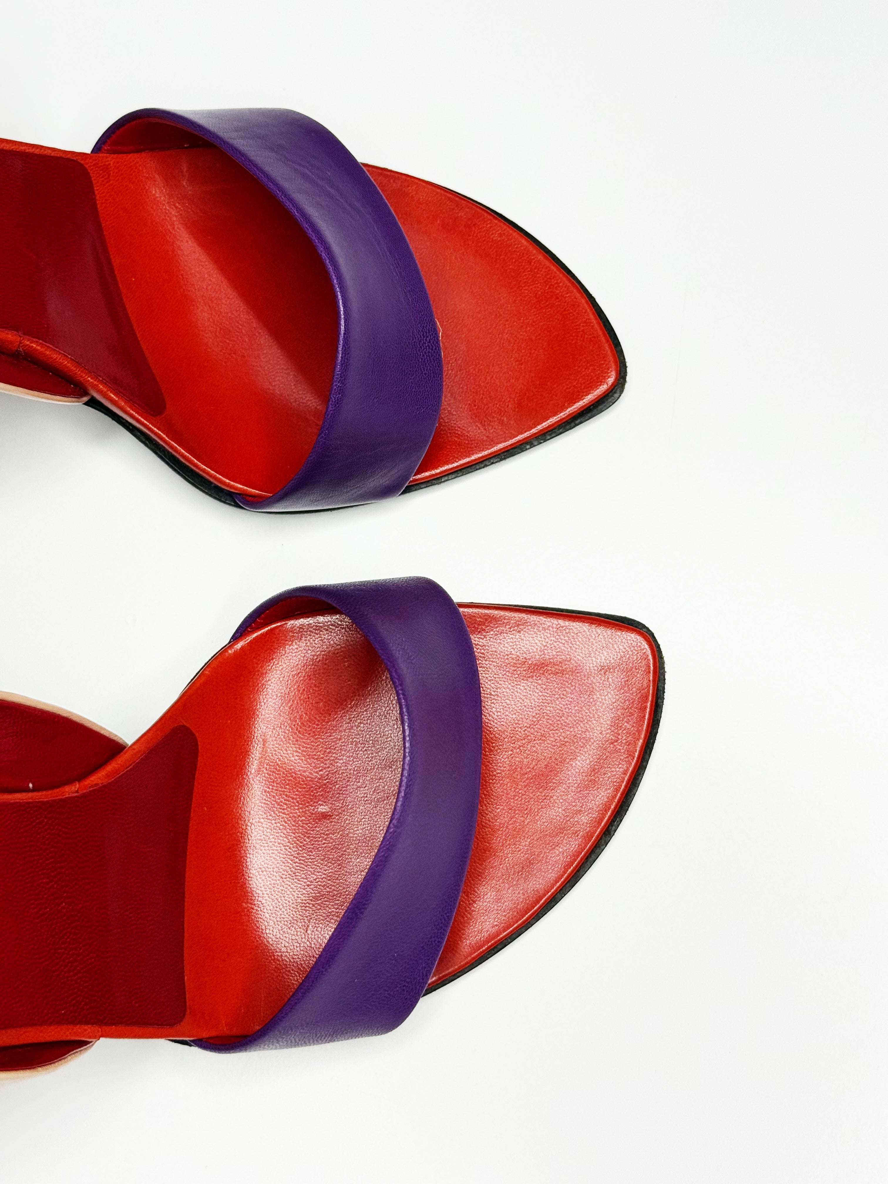 Prada Tricolour Sculptural Heels