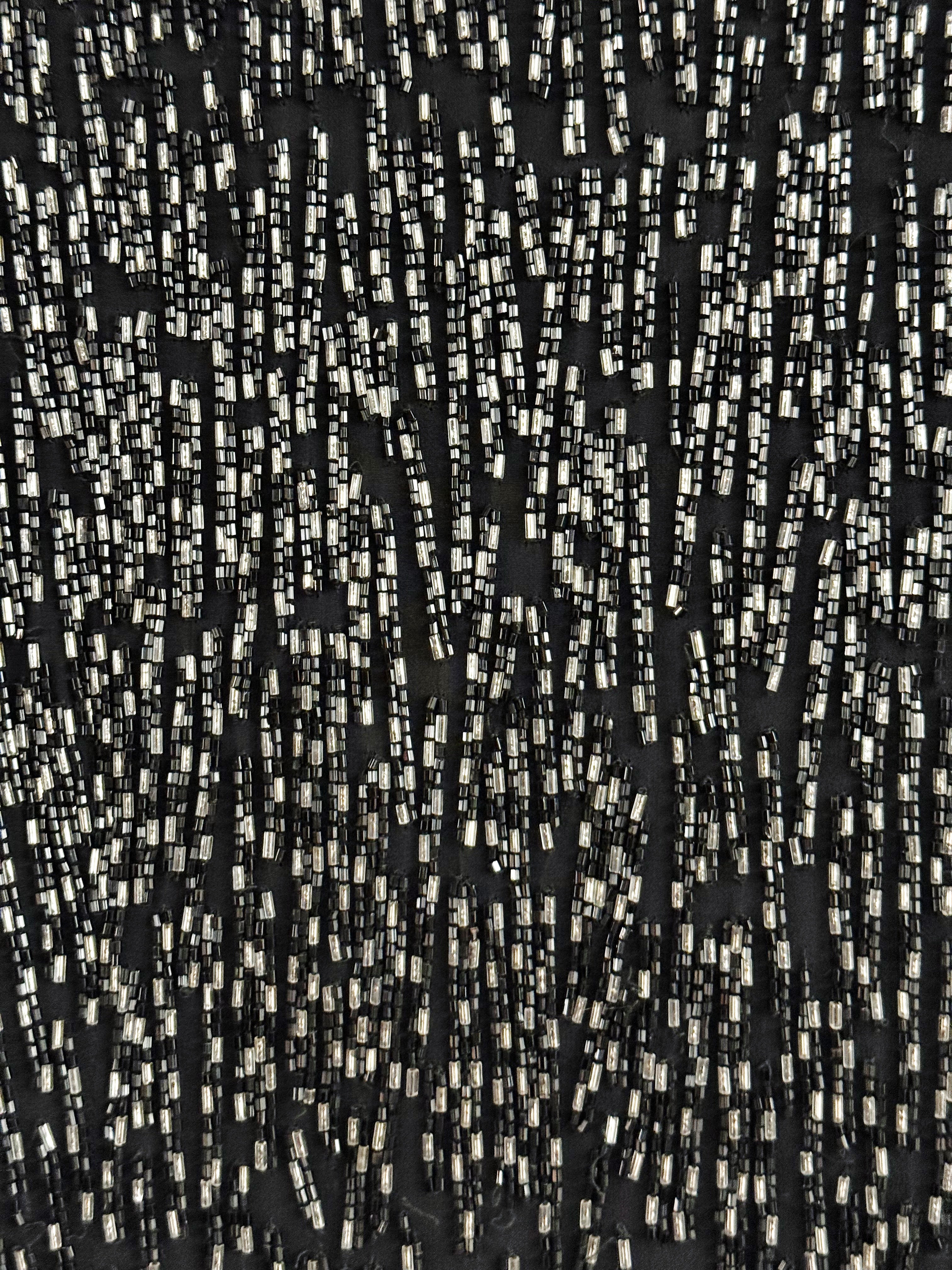 Eva Lie Beaded Silk Top - M