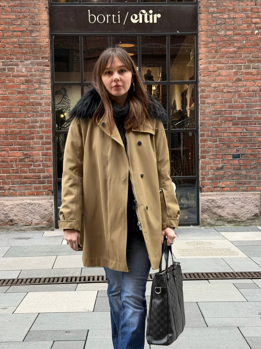 PRADA Shearling-Trim Technical Coat –  Mat. 9T1