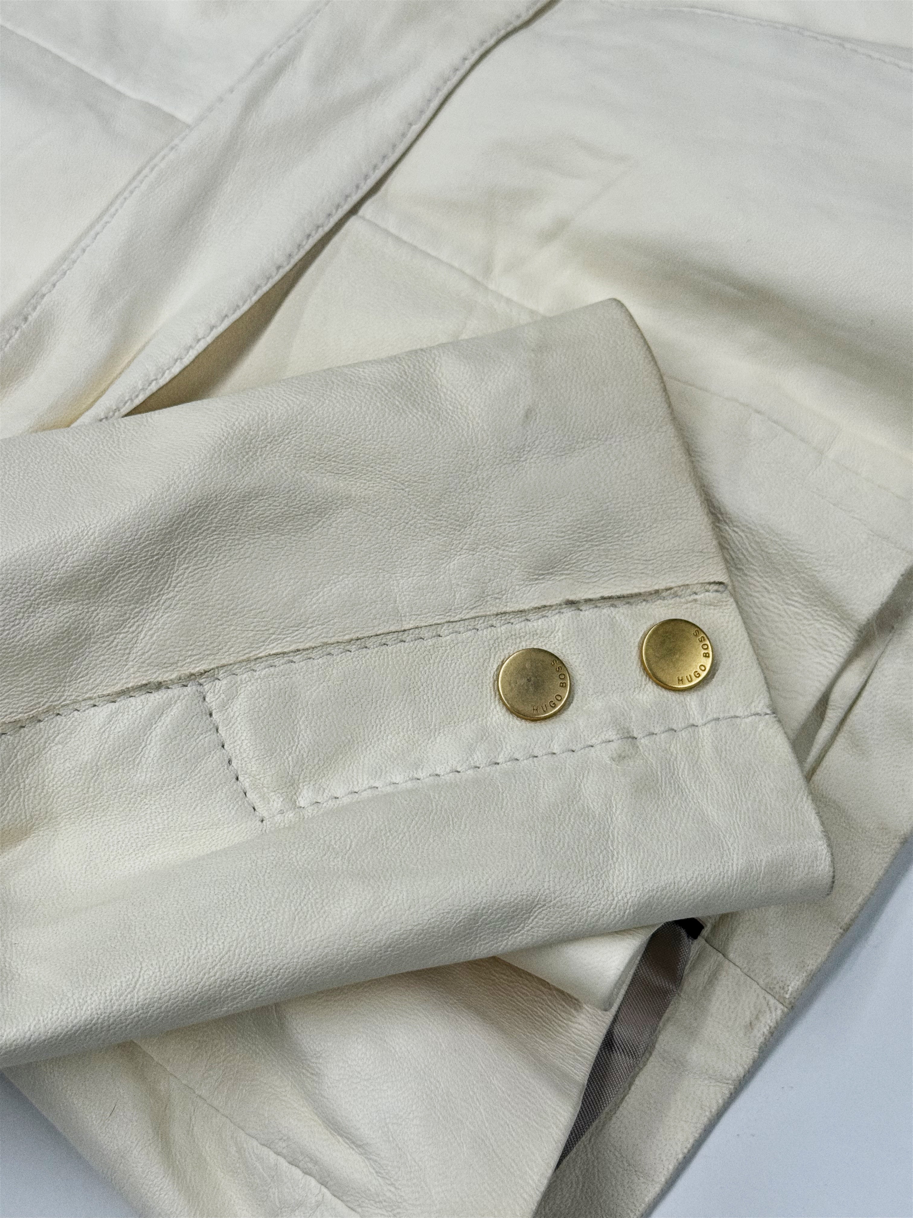 HUGO BOSS Lamb Leather Belted Jacket