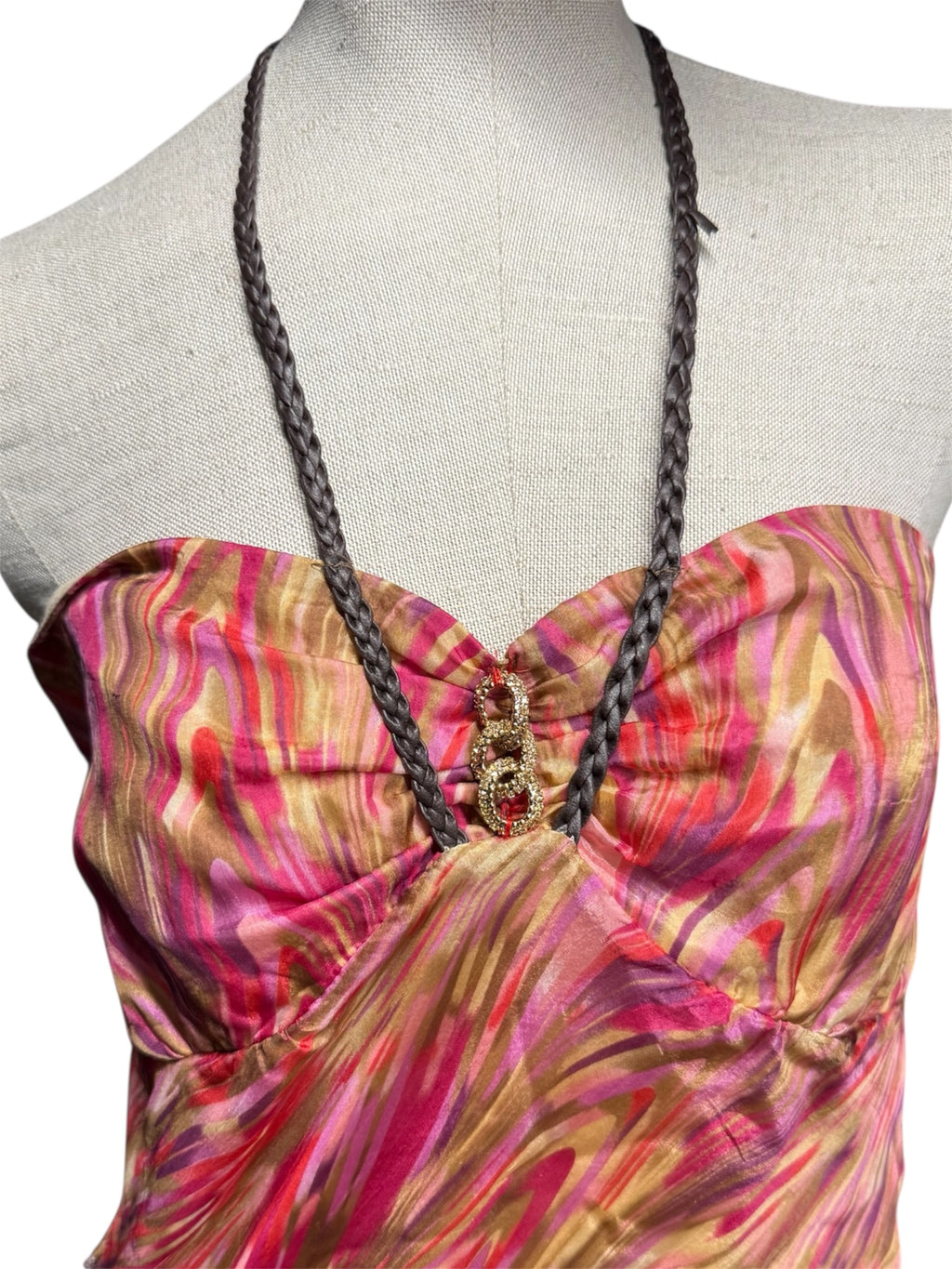 KOR@KOR Multicolor Strapless Silk-Cotton Dress