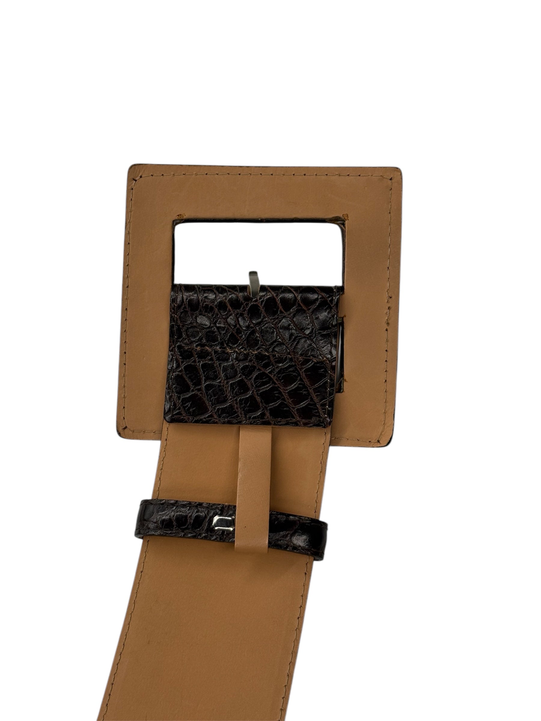 Merete Fonnesberg Embossed Leather Belt