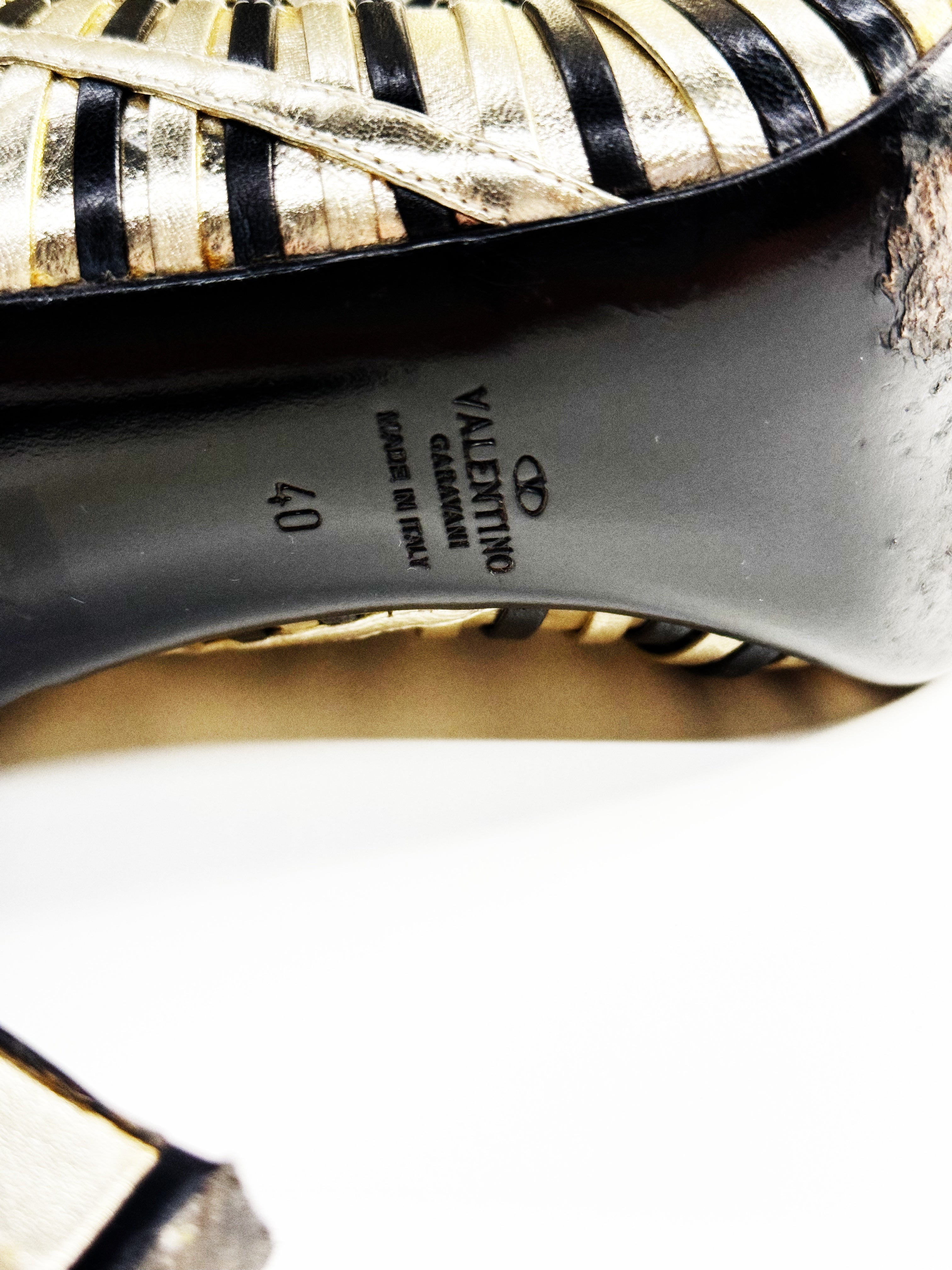 Valentino Garavani Metallic Striped Knee-High Boots