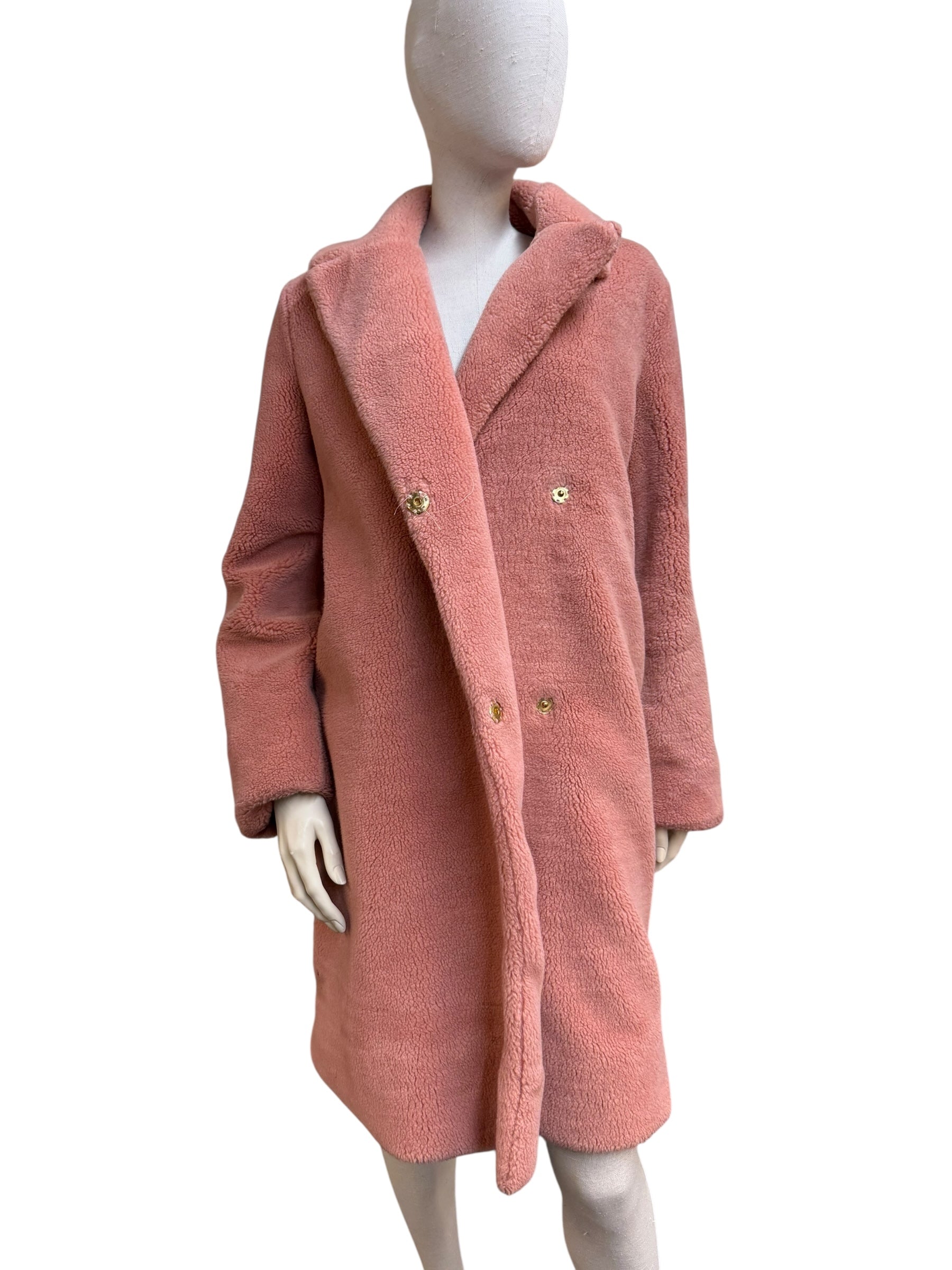 Stine Goya Pink Faux Shearling Coat