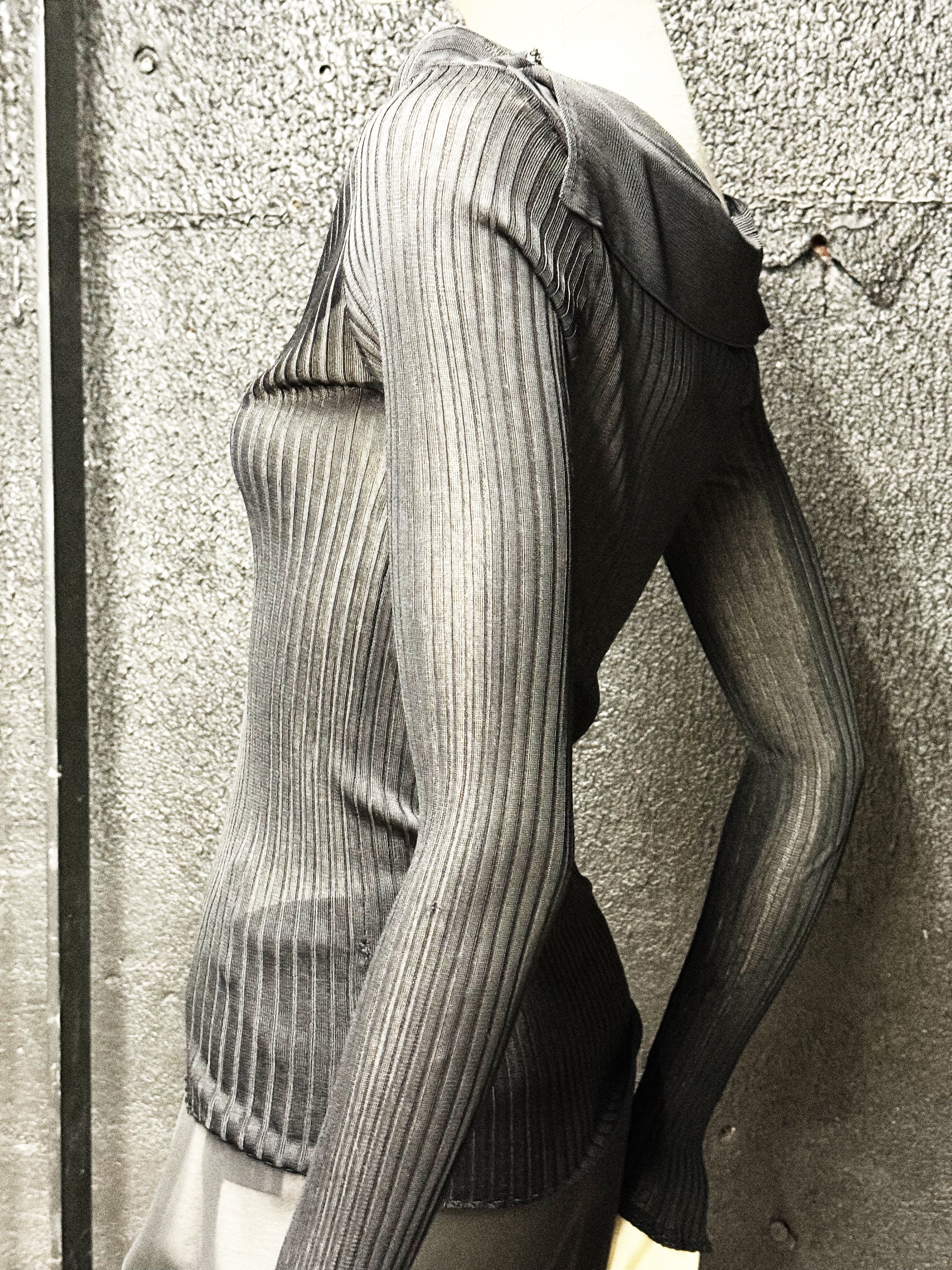 Dolce & Gabbana Black Sheer Button Blouse