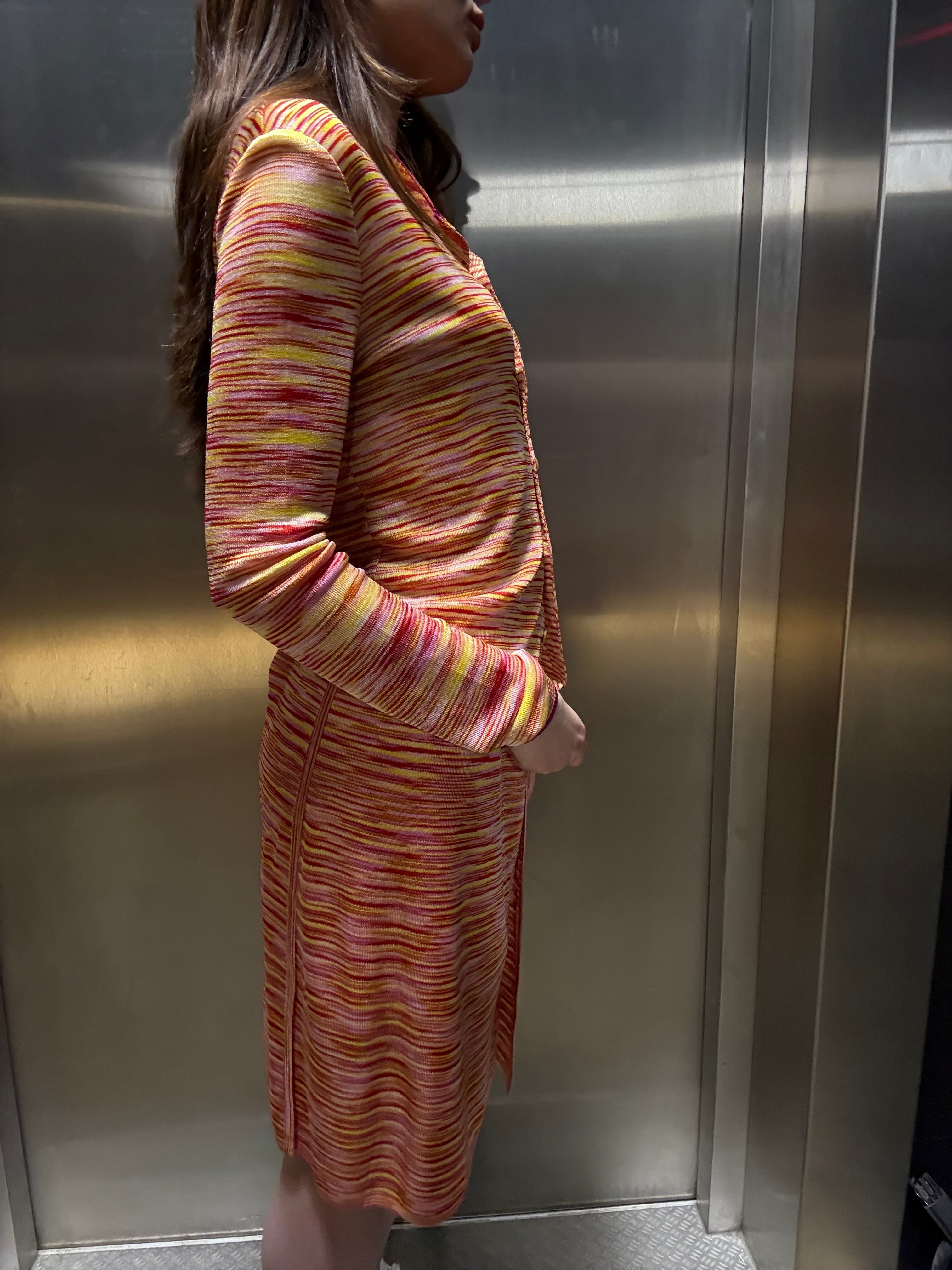 Missoni Striped Knit Cardigan & Skirt Set