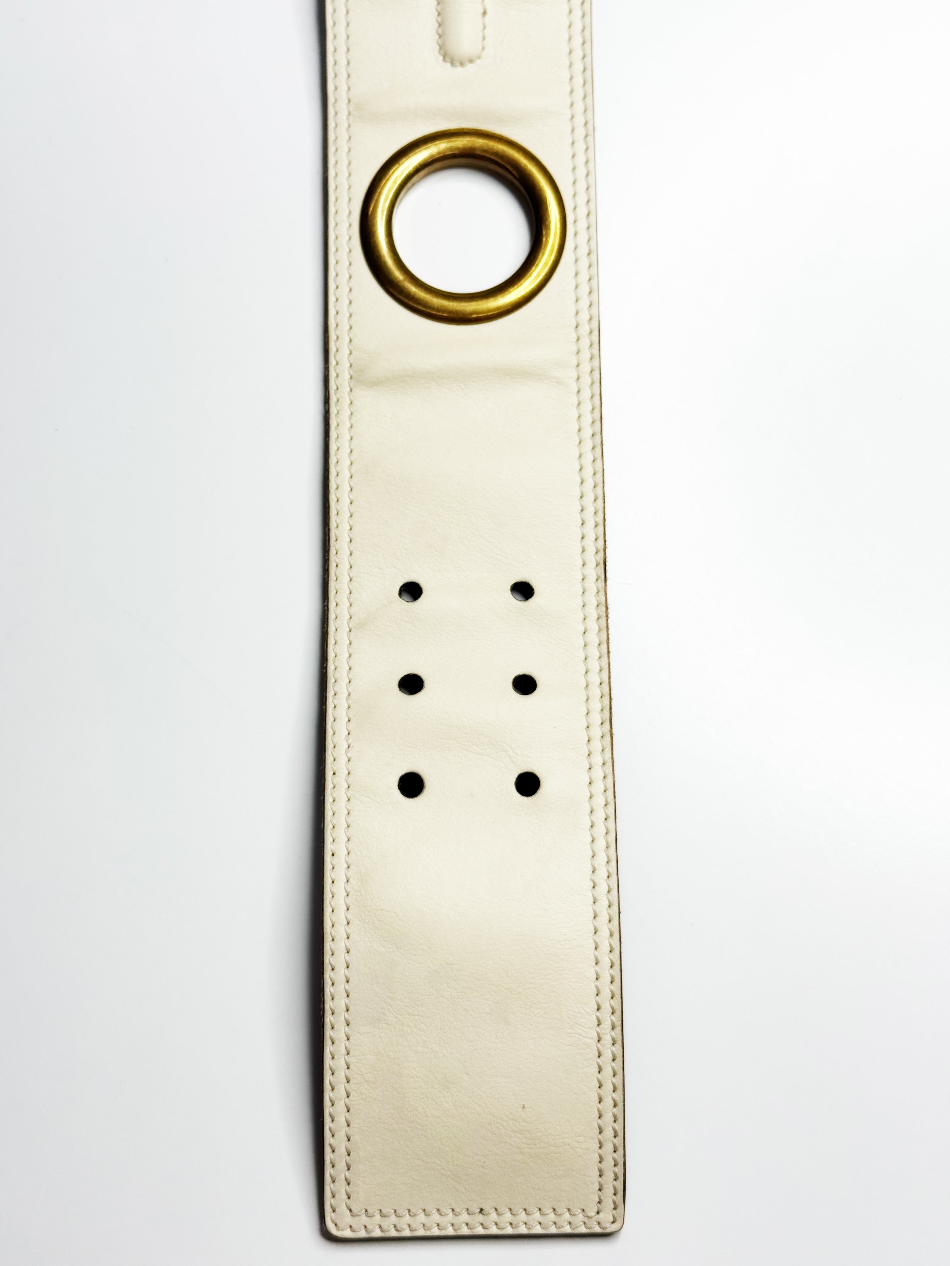 YVES SAINT LAURENT Wide Leather Belt – Made in Italy