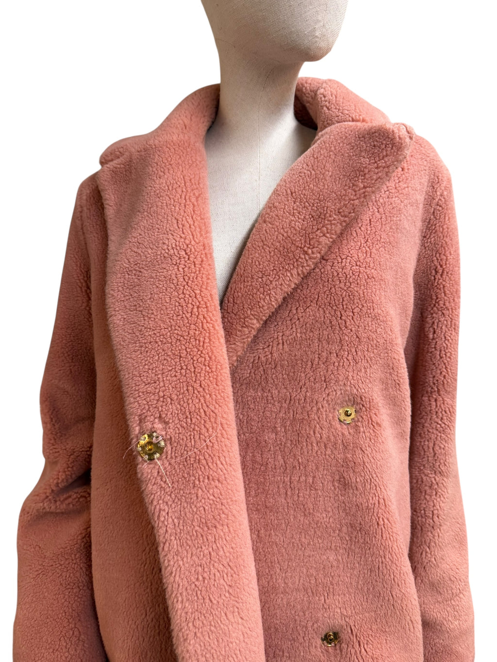 Stine Goya Pink Faux Shearling Coat