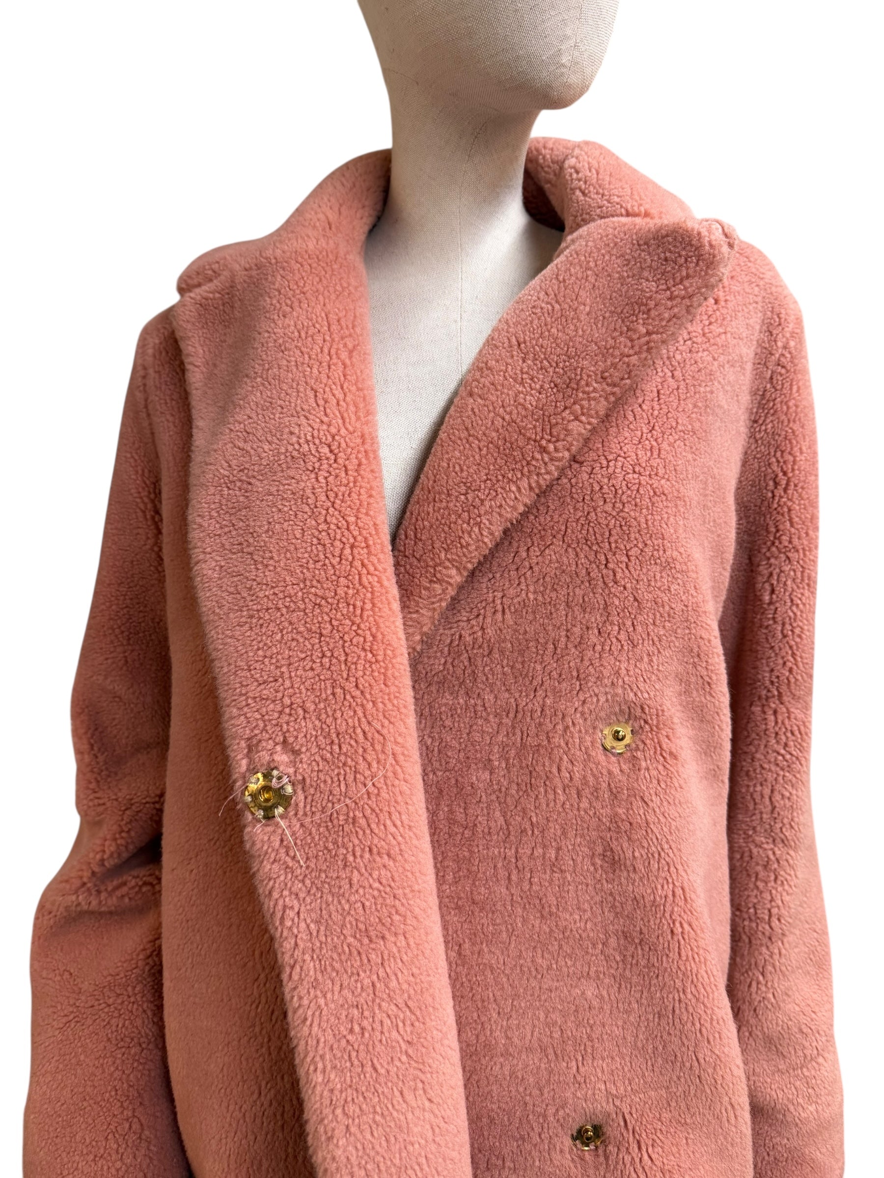 Stine Goya Pink Faux Shearling Coat
