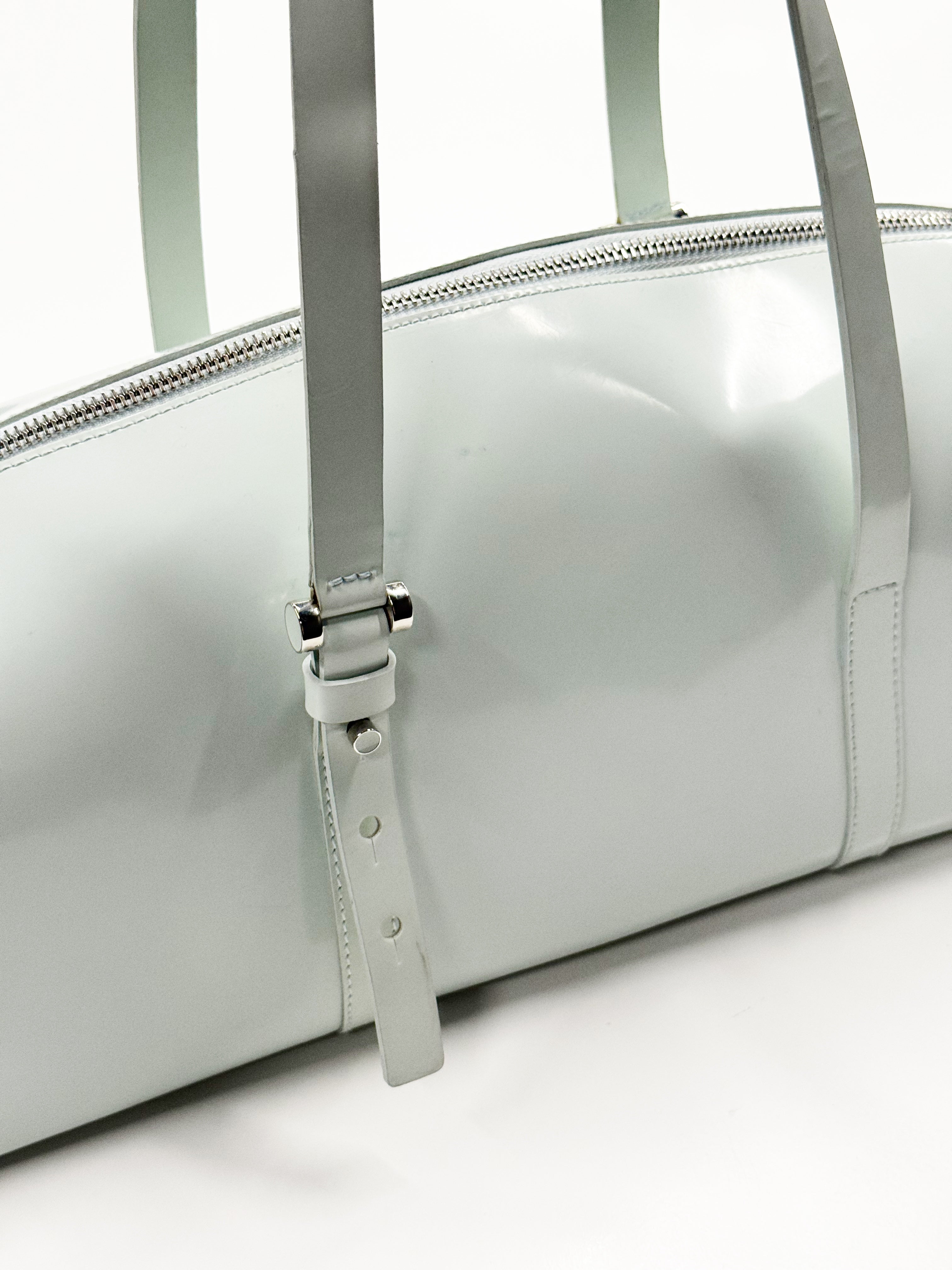 Furla Patent Leather Barrel Bag