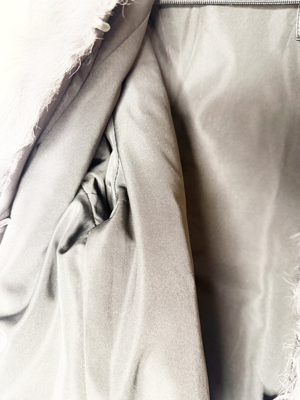 RAVN Grey Curly Fur Jacket
