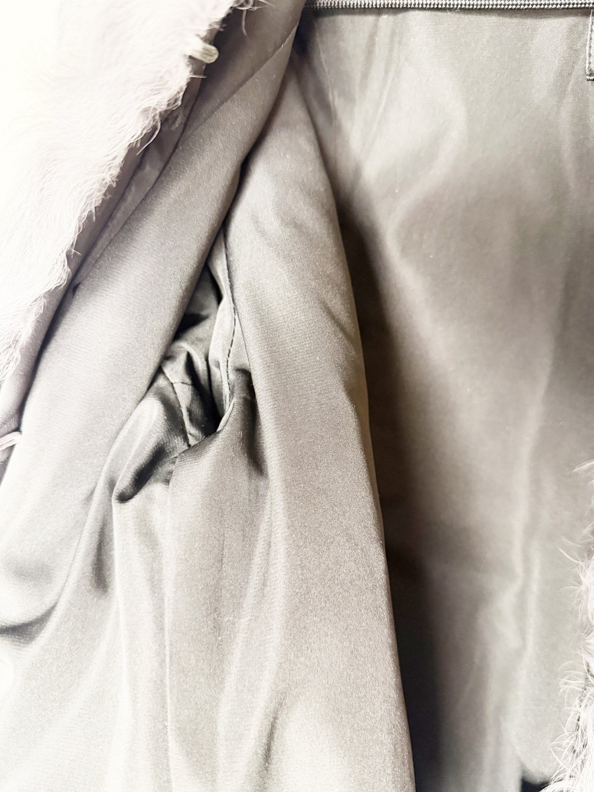 RAVN Grey Curly Fur Jacket