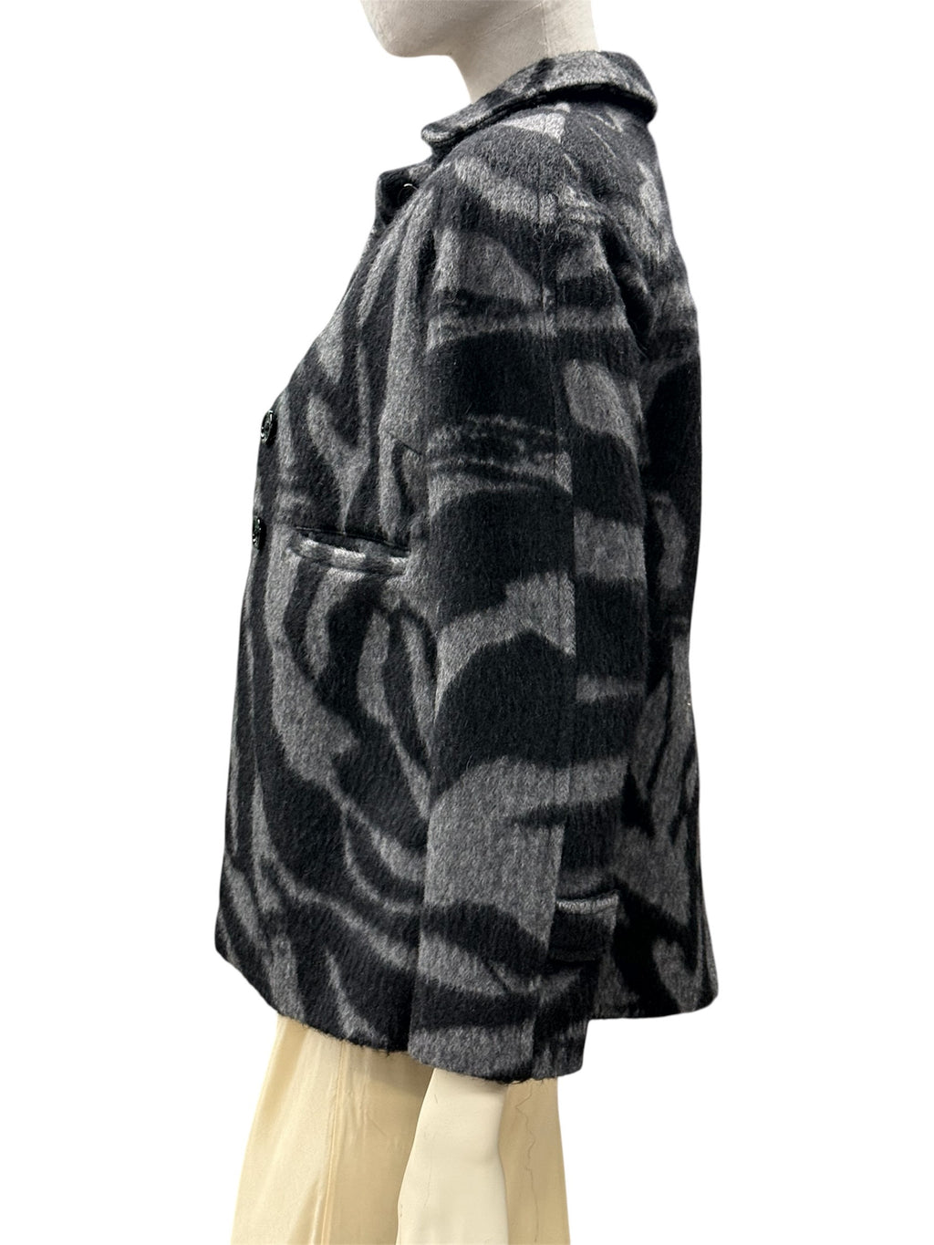 See by Chloé Wool-Blend Zebra Jacket