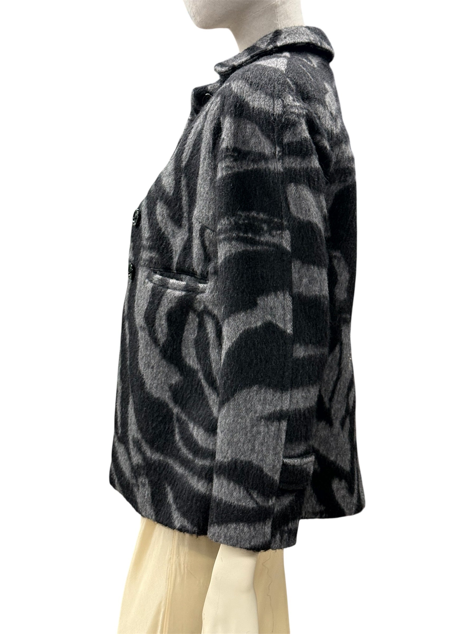 See by Chloé Wool-Blend Zebra Jacket