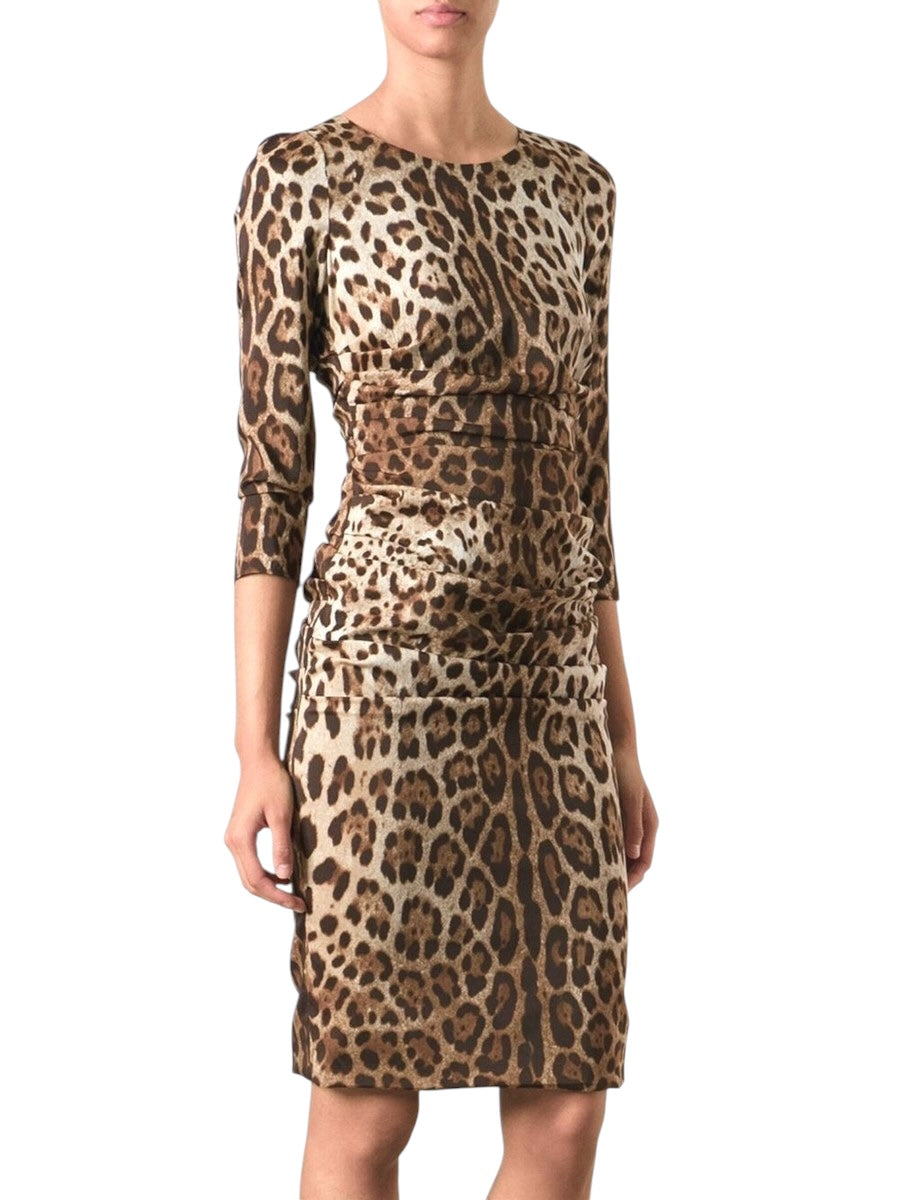 Dolce & Gabbana Leopard Print Dress - S