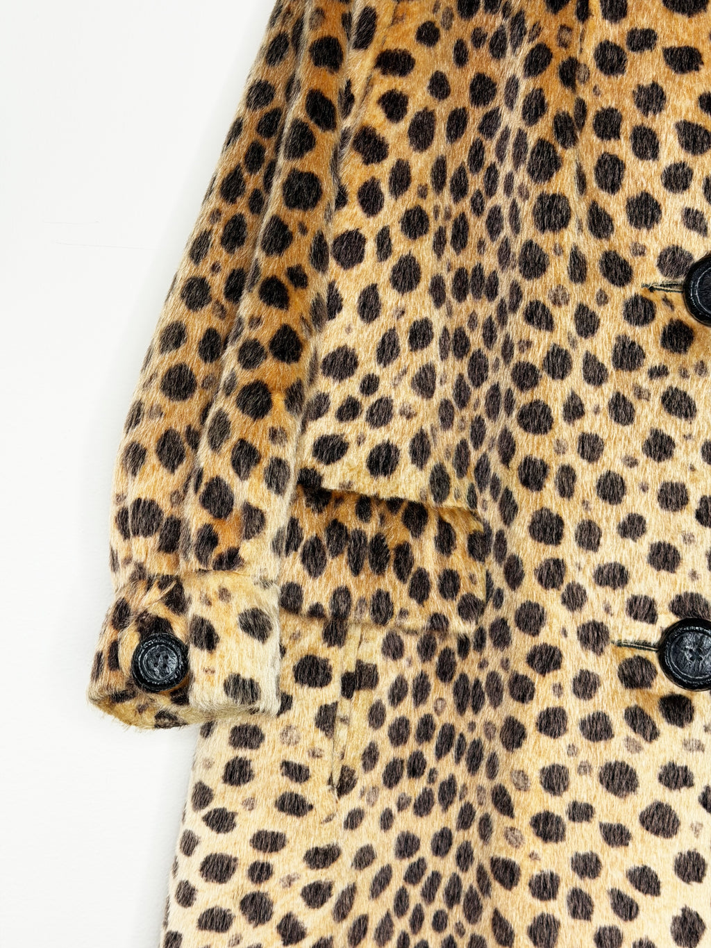 HITA Sportowne Leopard Print Fur Coat (Vintage)