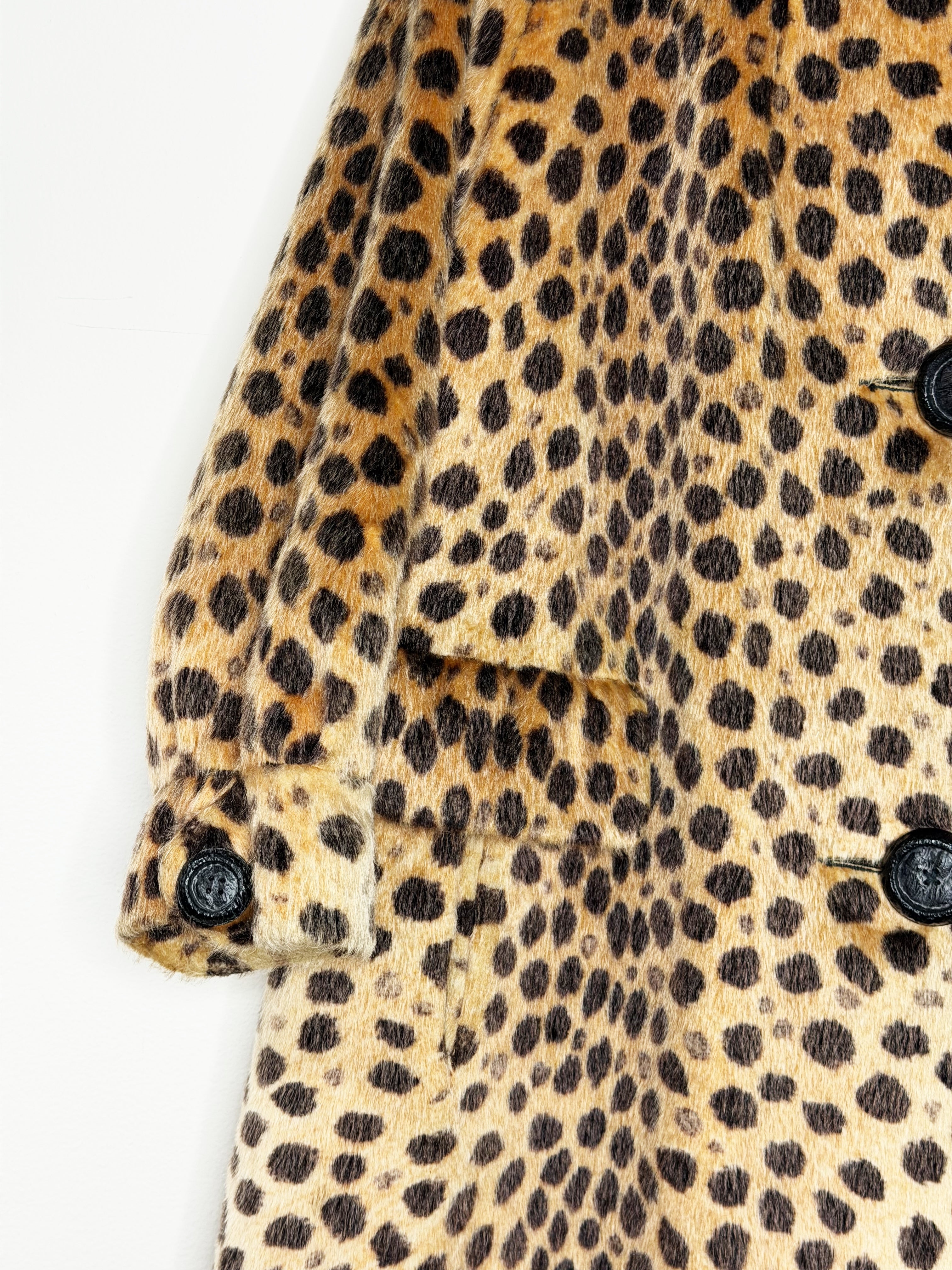 HITA Sportowne Leopard Print Fur Coat (Vintage)